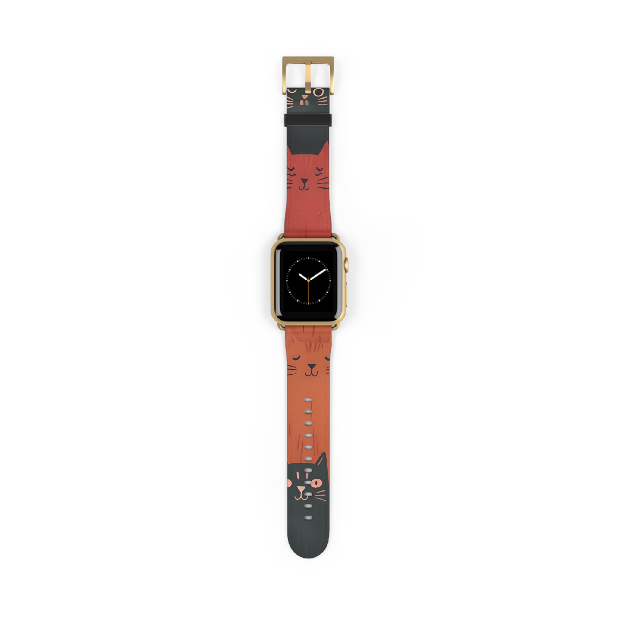 Cat Columns Orange - Watch Band