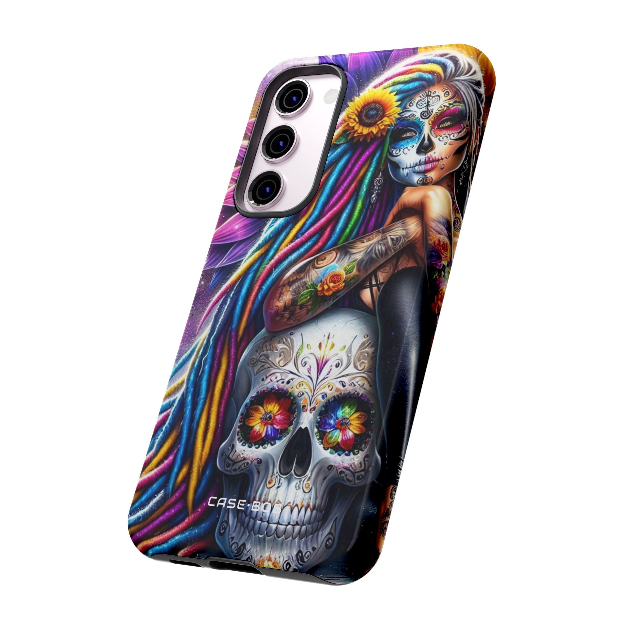 Sunflower Skull Glow Samsung S23 Plus Case - Tough