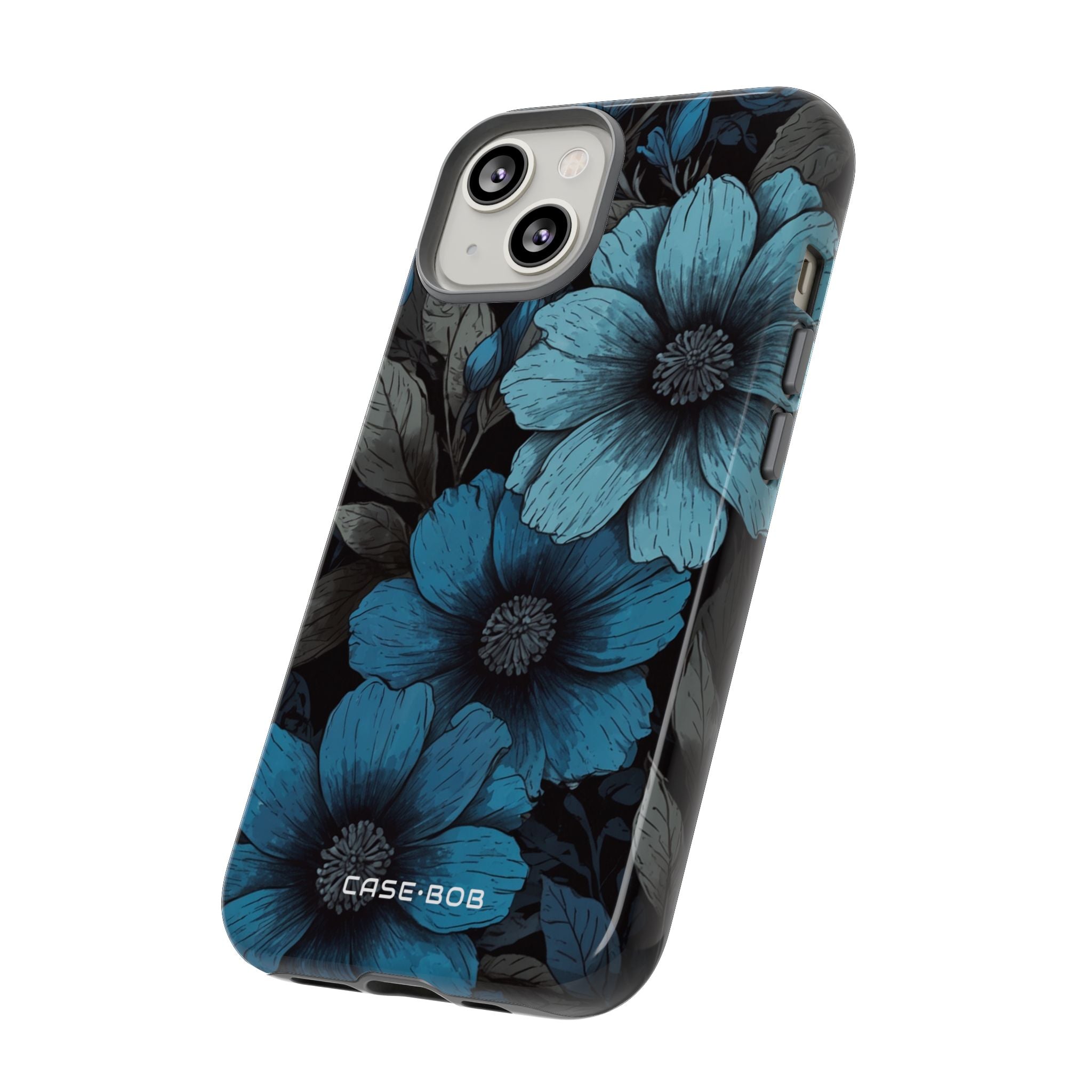 Blue Petal Radiance iPhone 14 Case - Tough