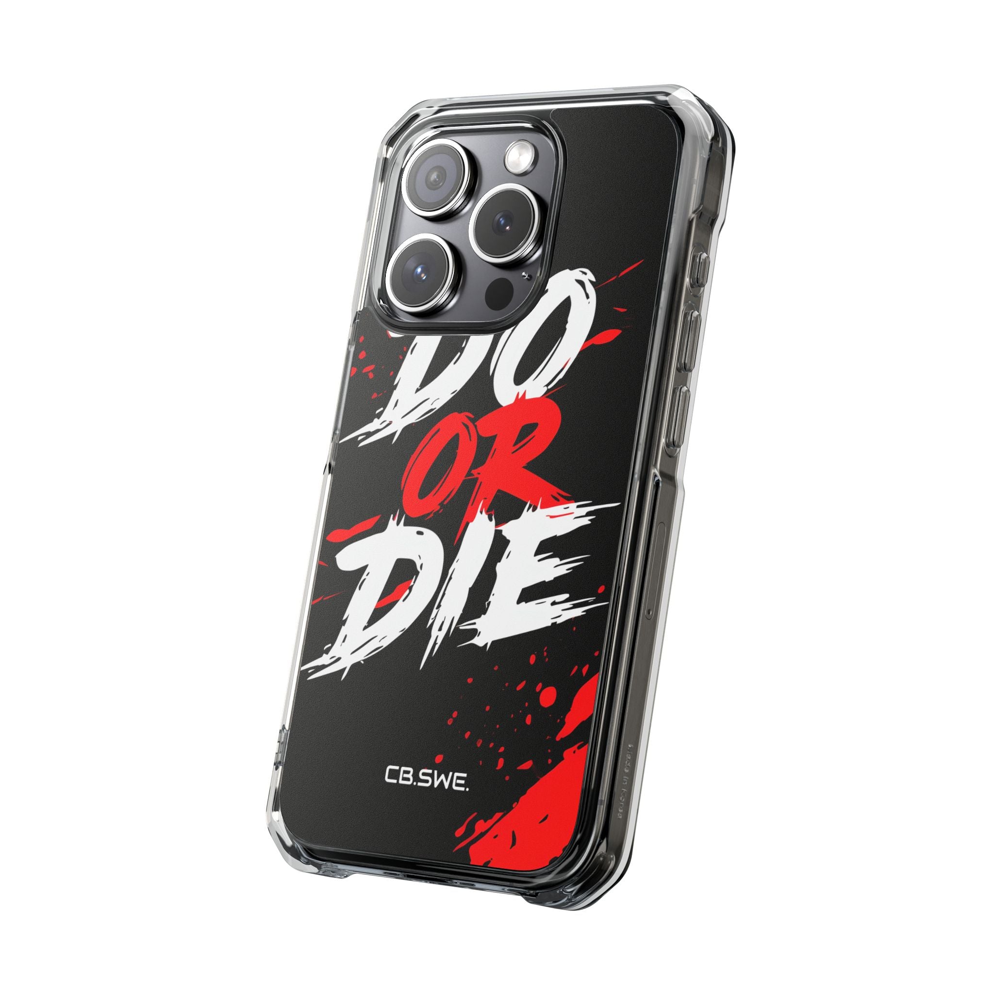 Red White Do or Die Motivational iPhone 15 - Impact Clear+