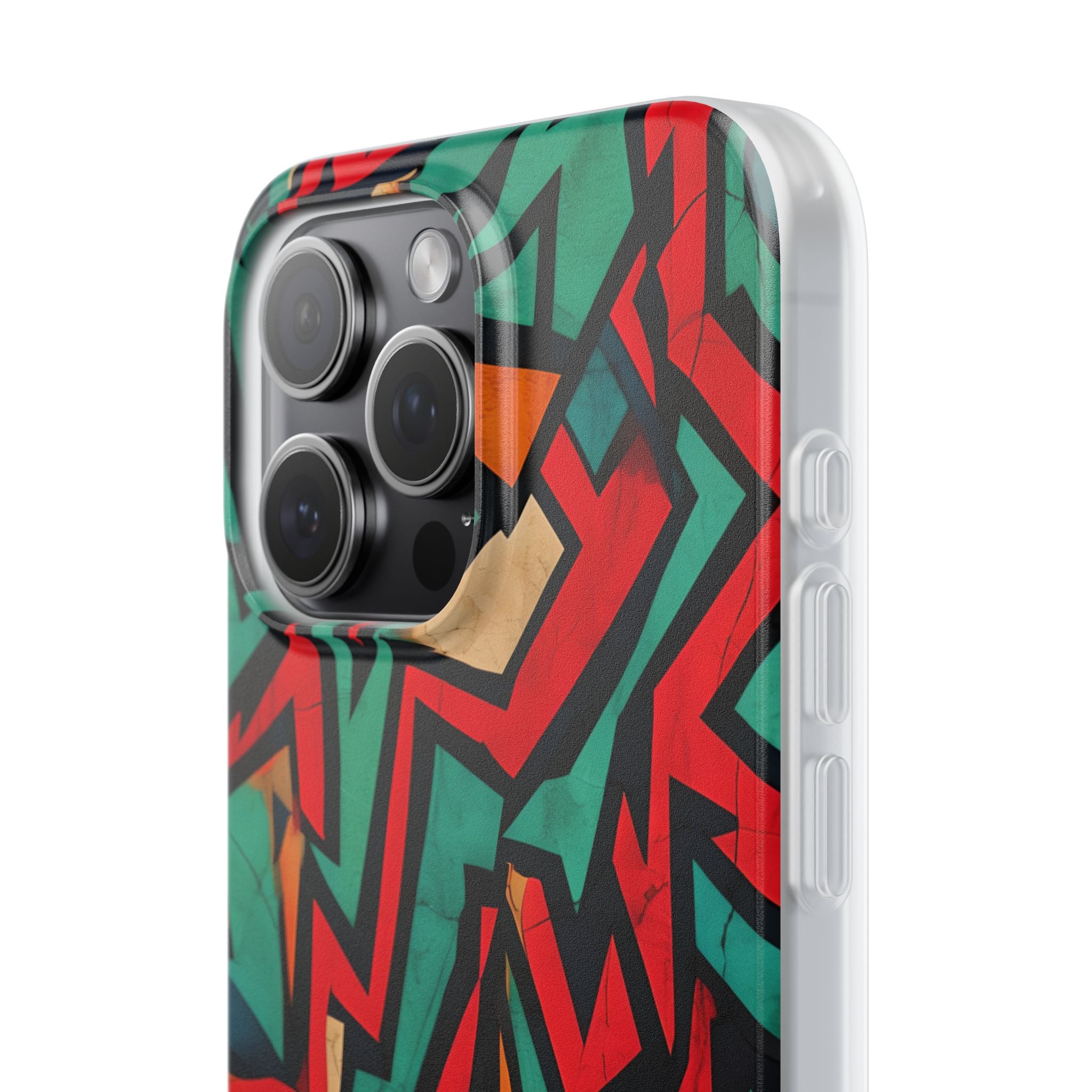 Crimson Zigzag iPhone 15 Pro Max Case - Soft