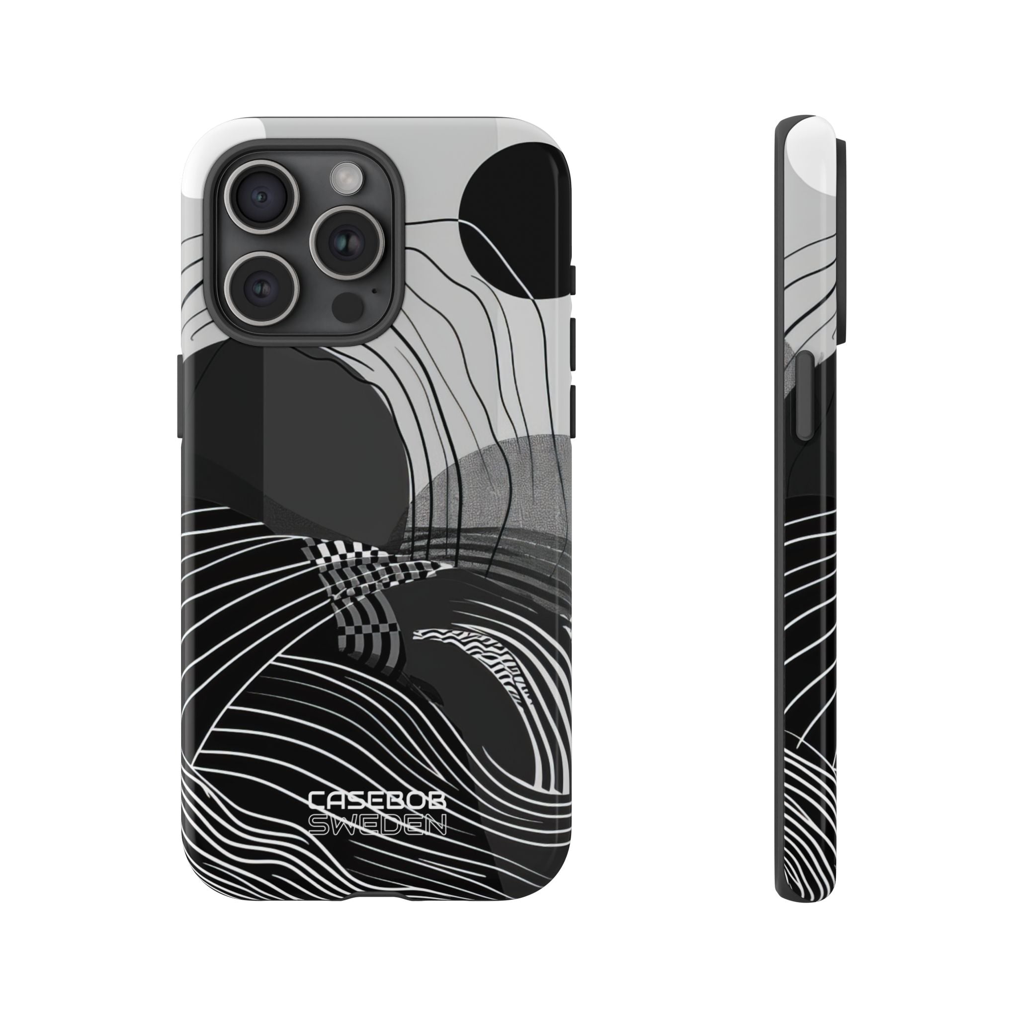 Monochrome Motion Flow iPhone 15 - Resistente