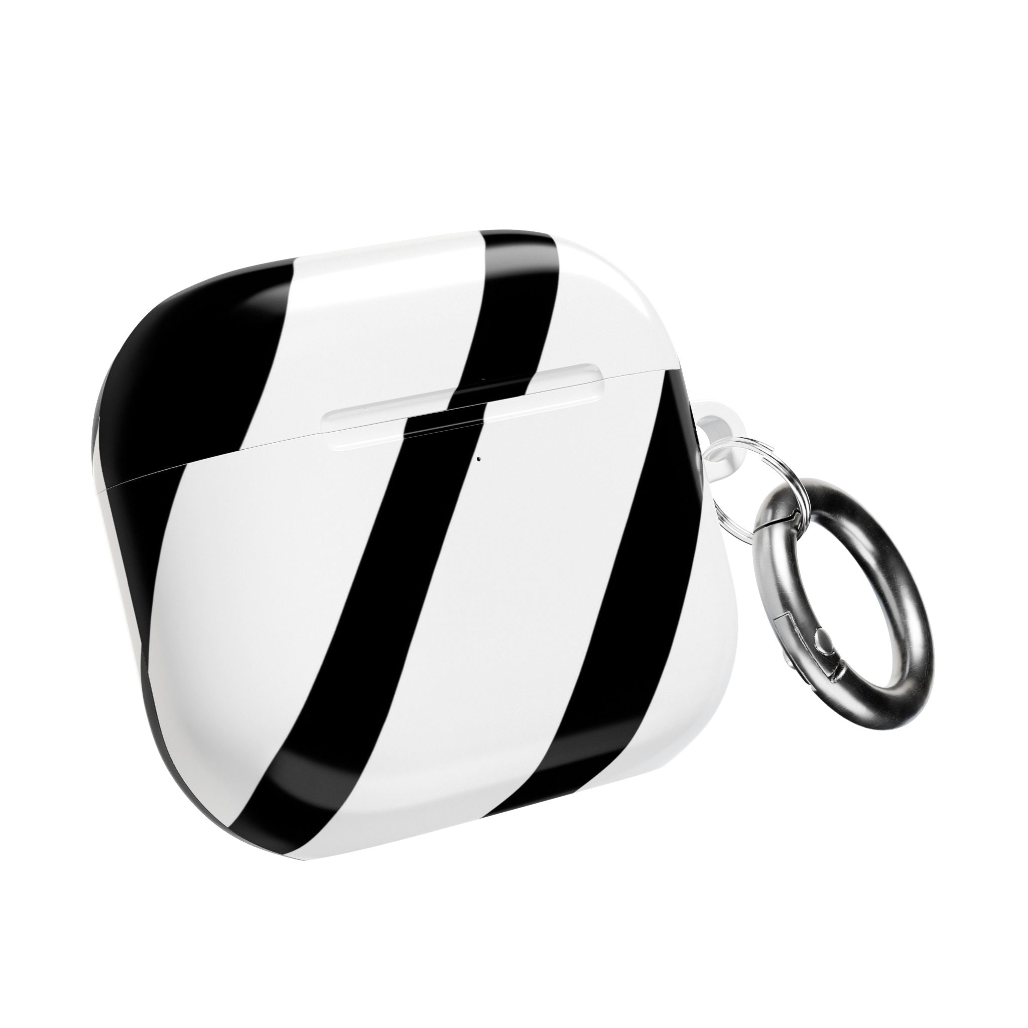 Diagonaaliraitoja Mustavalkoinen - AirPods Case
