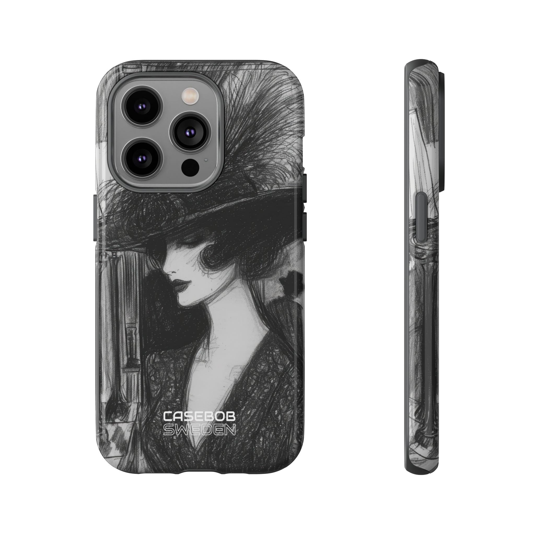 Vintage Feather Elegance iPhone 14 - Tough