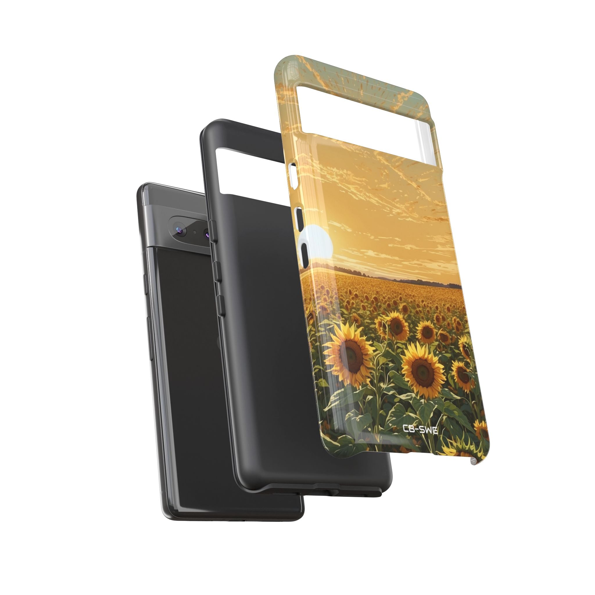 Sunflowers Embrace Sunset - Google Pixel Case