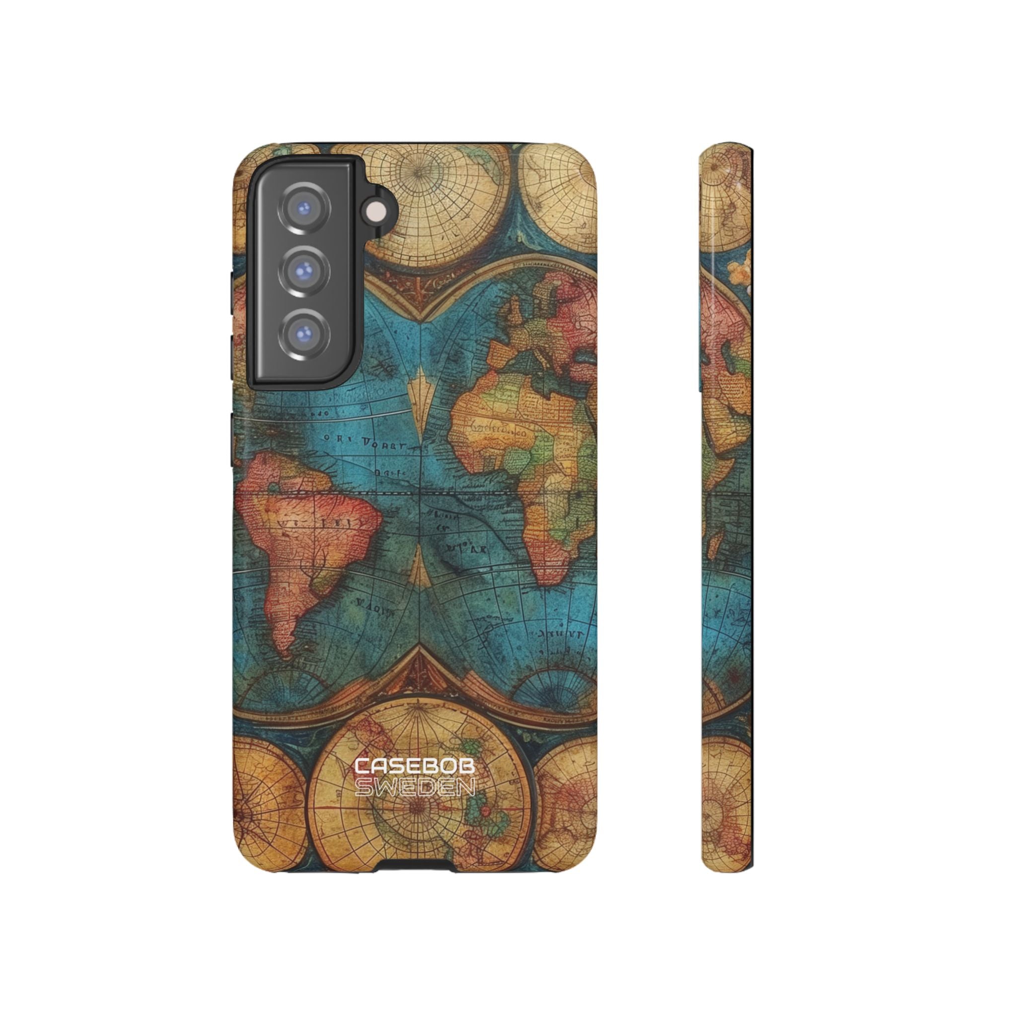 Vintage wereldkaart Samsung S21 - Tough