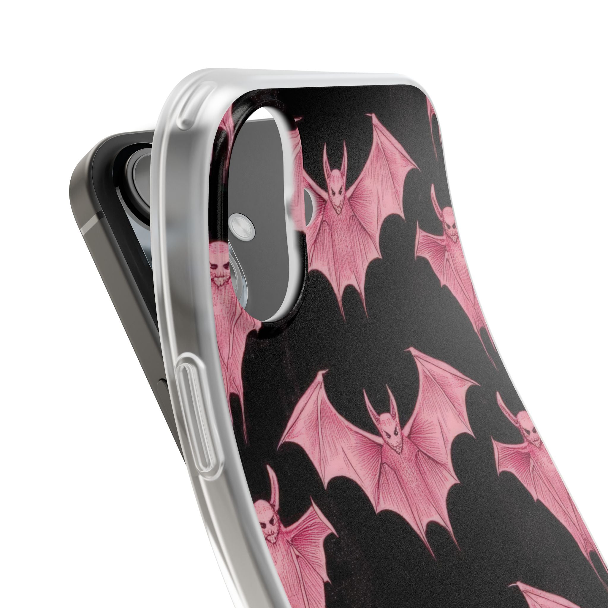 Pink Batwave iPhone 16 Plus Case - Soft