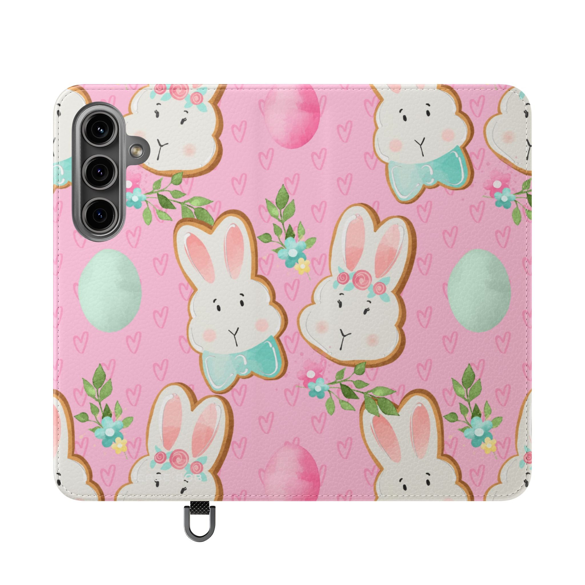 Blushing Bunny Bloom - Samsung S24 Case - Wallet