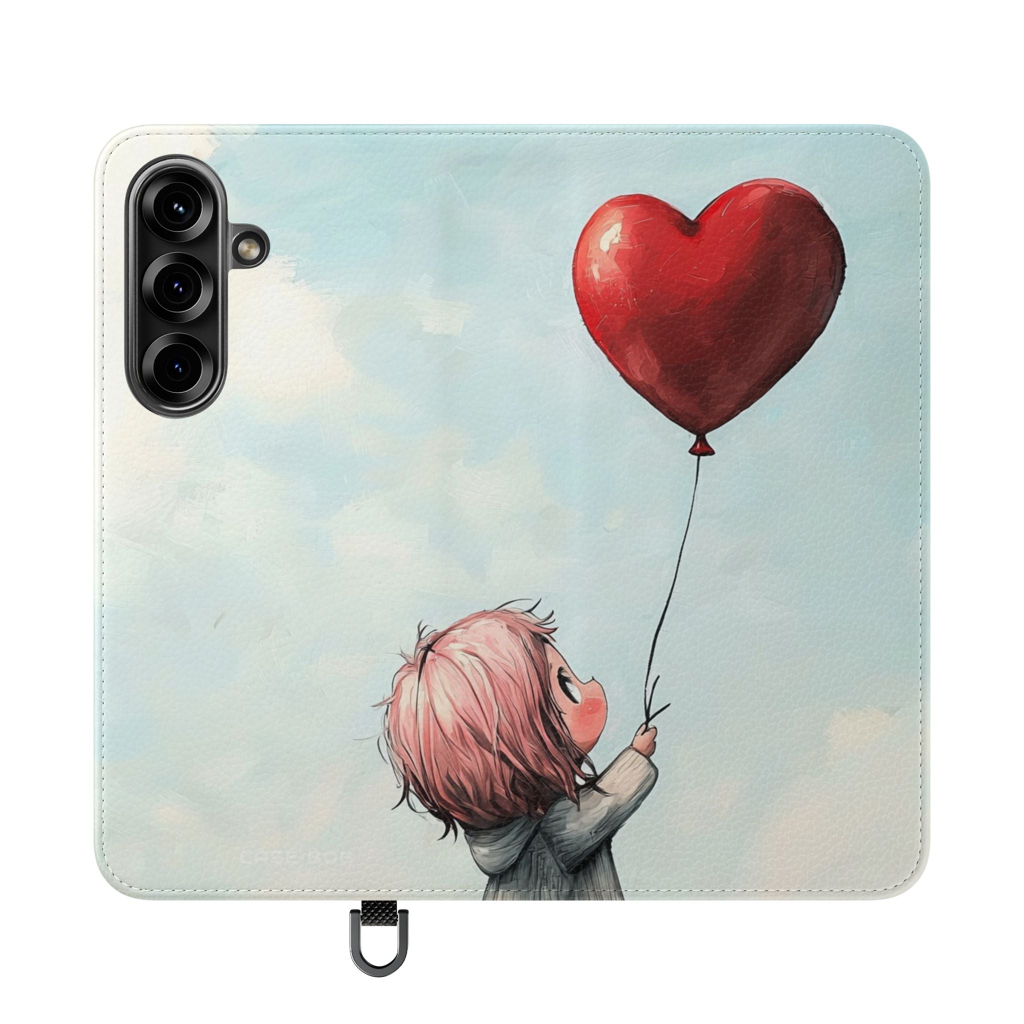 Heart Balloon Whimsy - Samsung S25 Case - Wallet