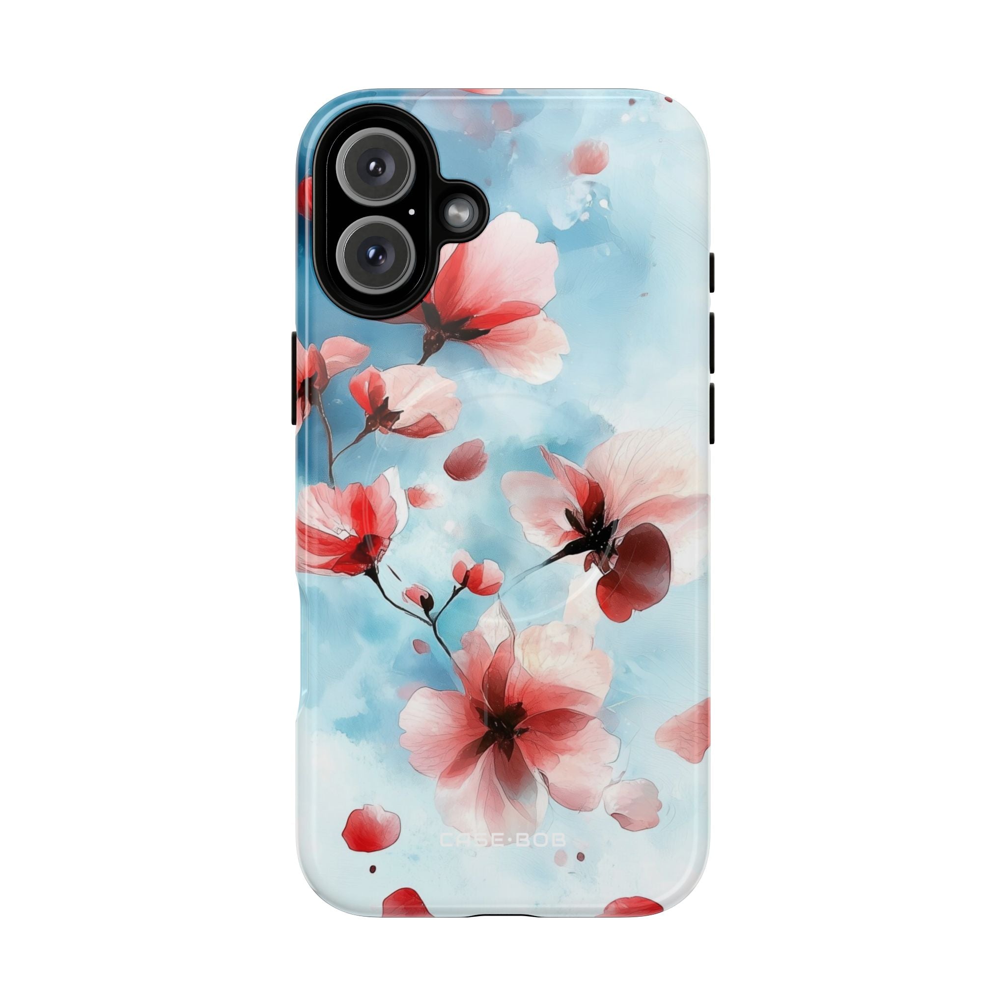 Pink Blossom Drift iPhone 16 Plus Case - Tough+
