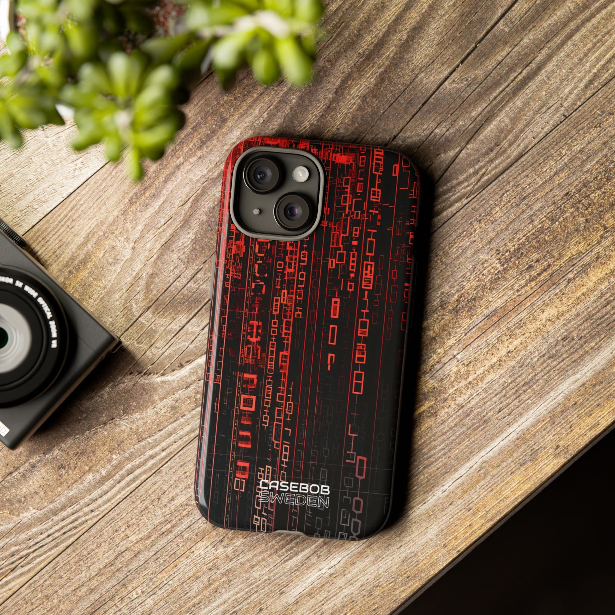 Neon Circuit Dreams iPhone 15 - Resistente