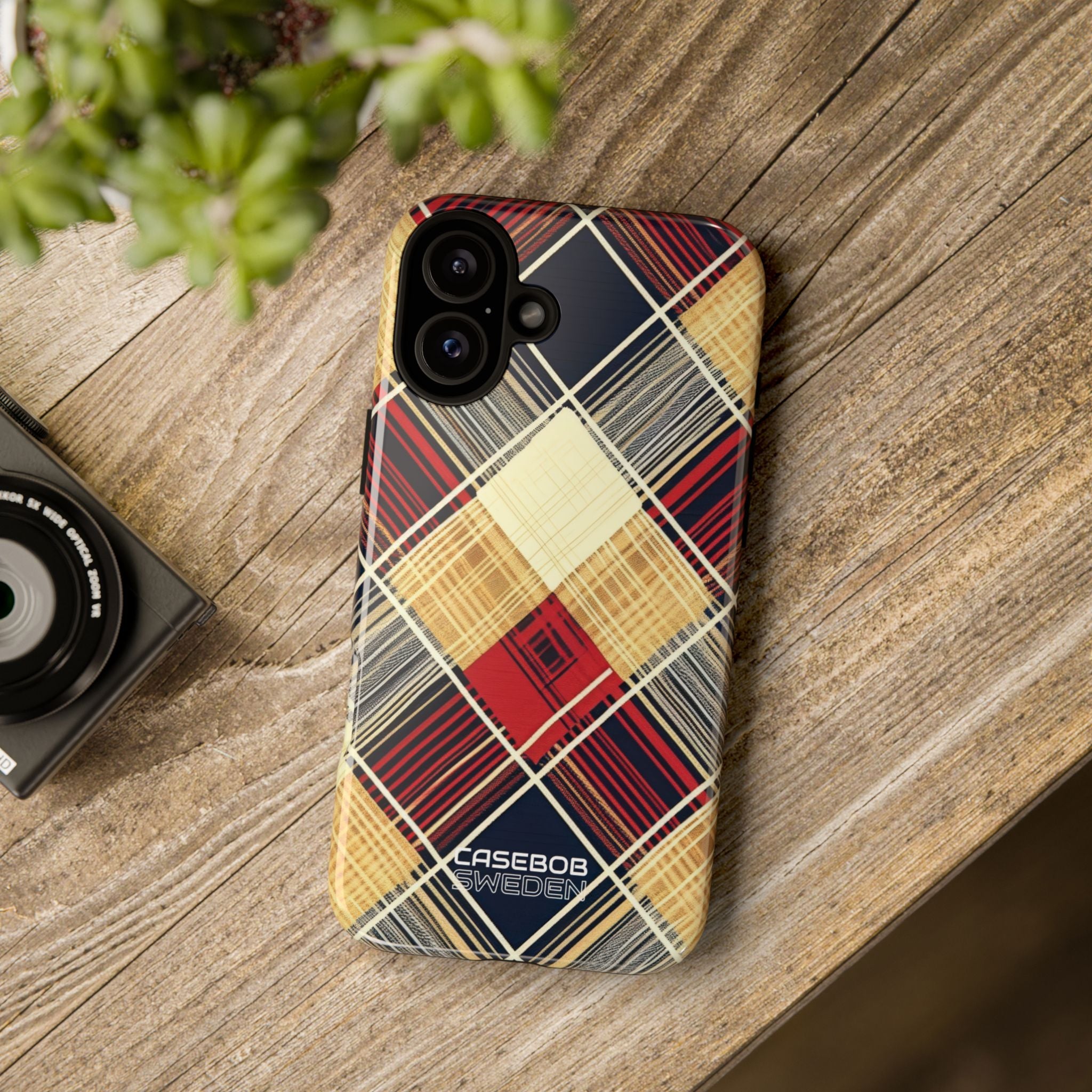 Plaid Diamond Tapestry iPhone 16 - Tough
