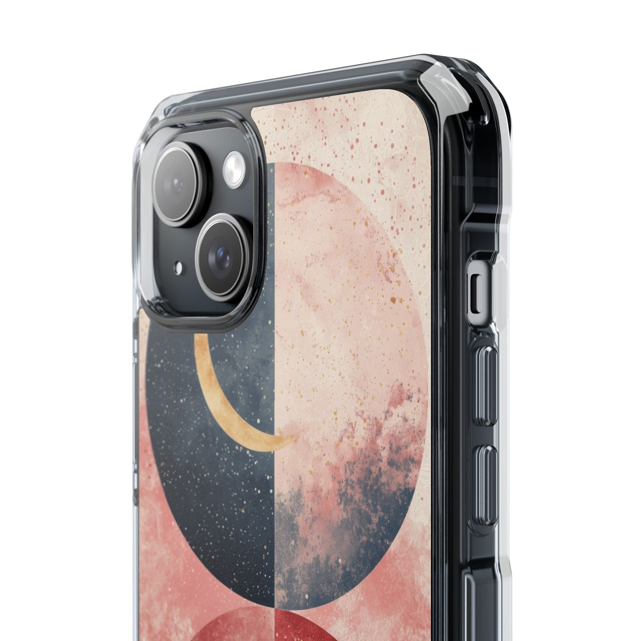 Golden Crescent Circles iPhone 15 Plus Case - Impact