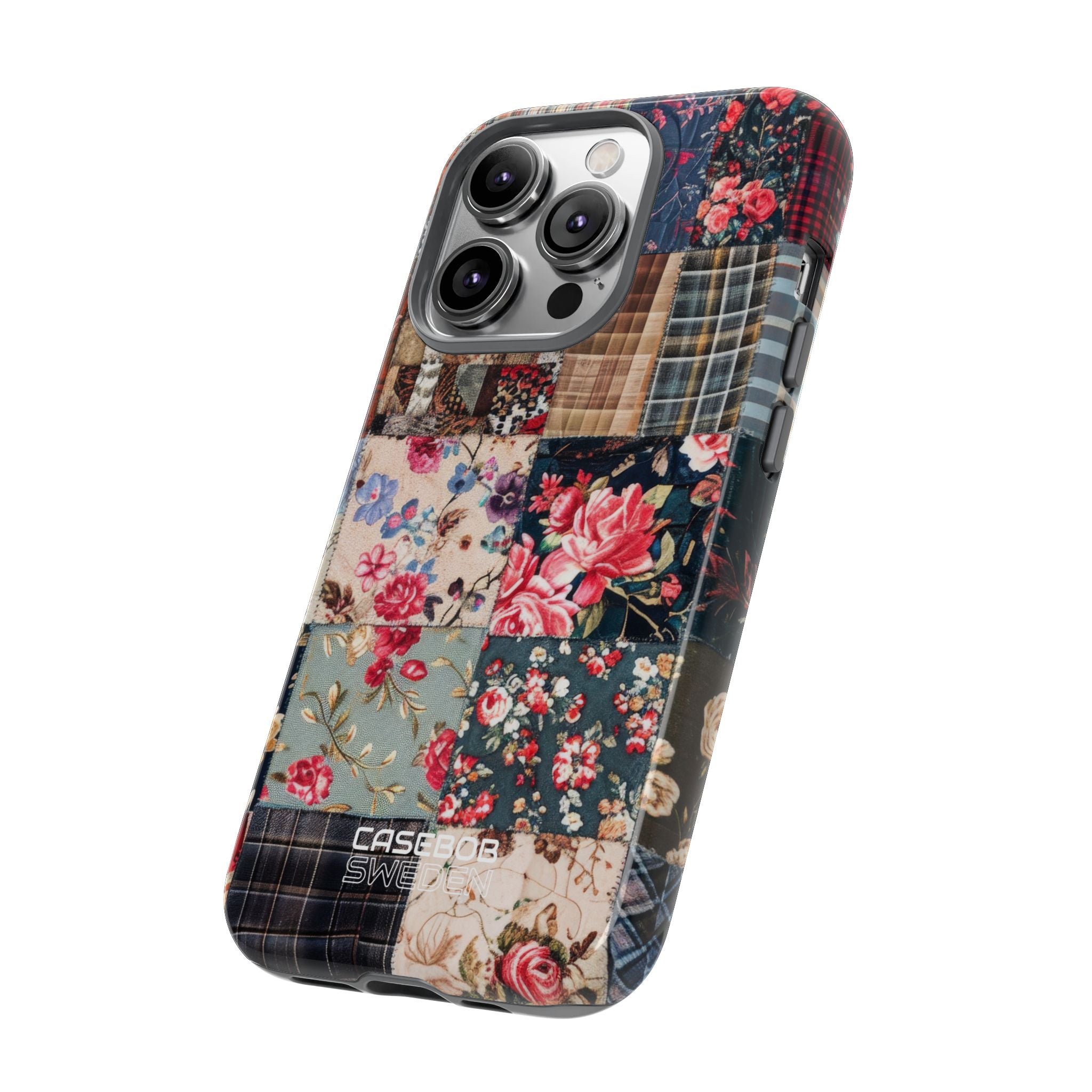 Patchwork floreale trapuntato iPhone 14 - Tough