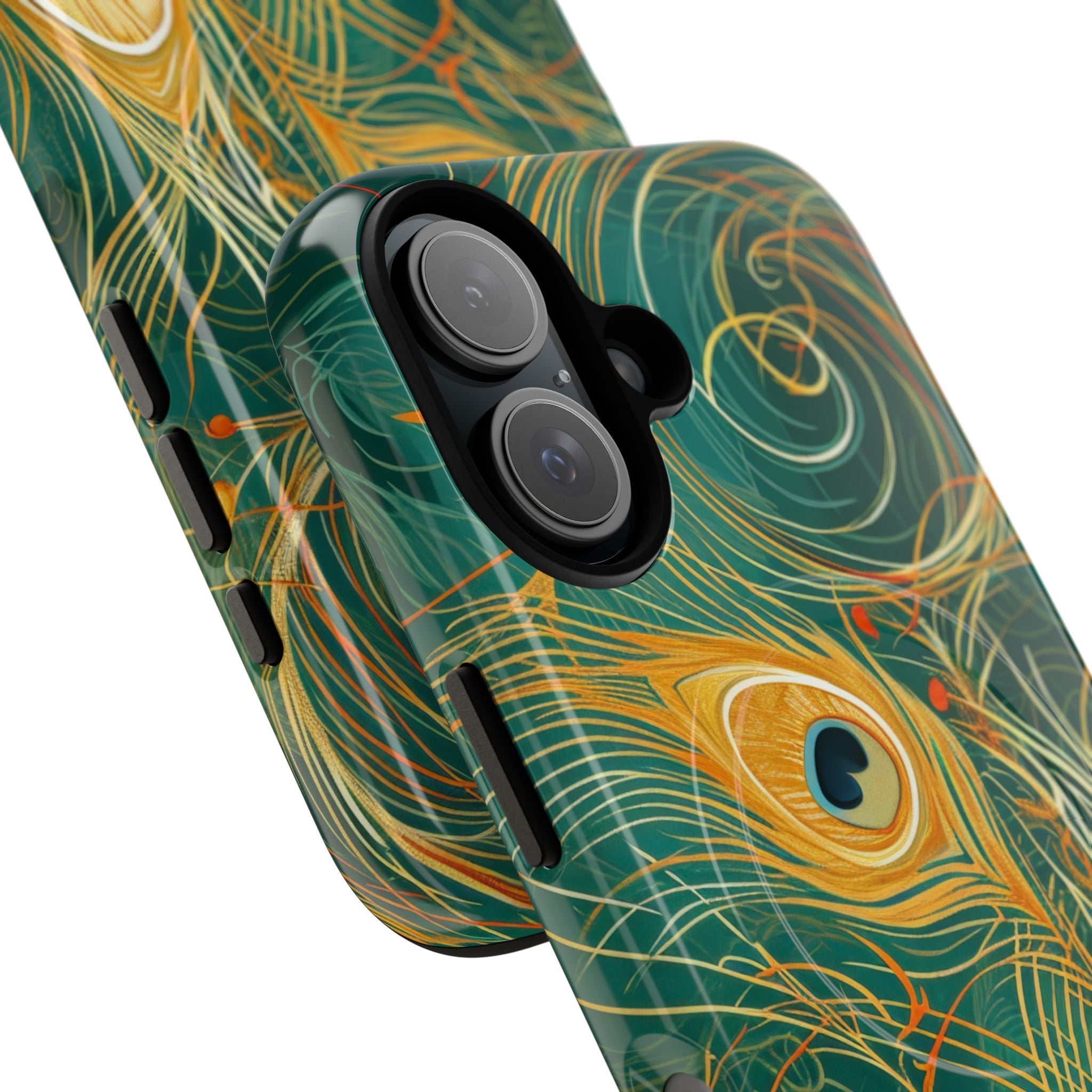 Vibrant Peacock Whirl iPhone 16 - Tough+