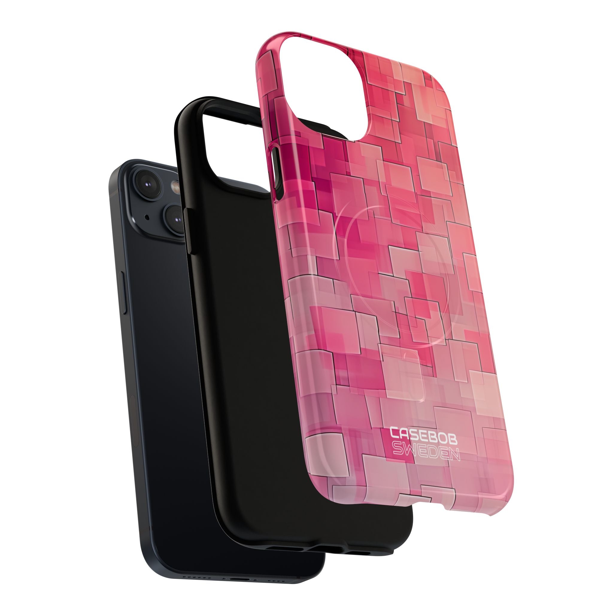 Layered Pink Geometry iPhone 14 - Tough+