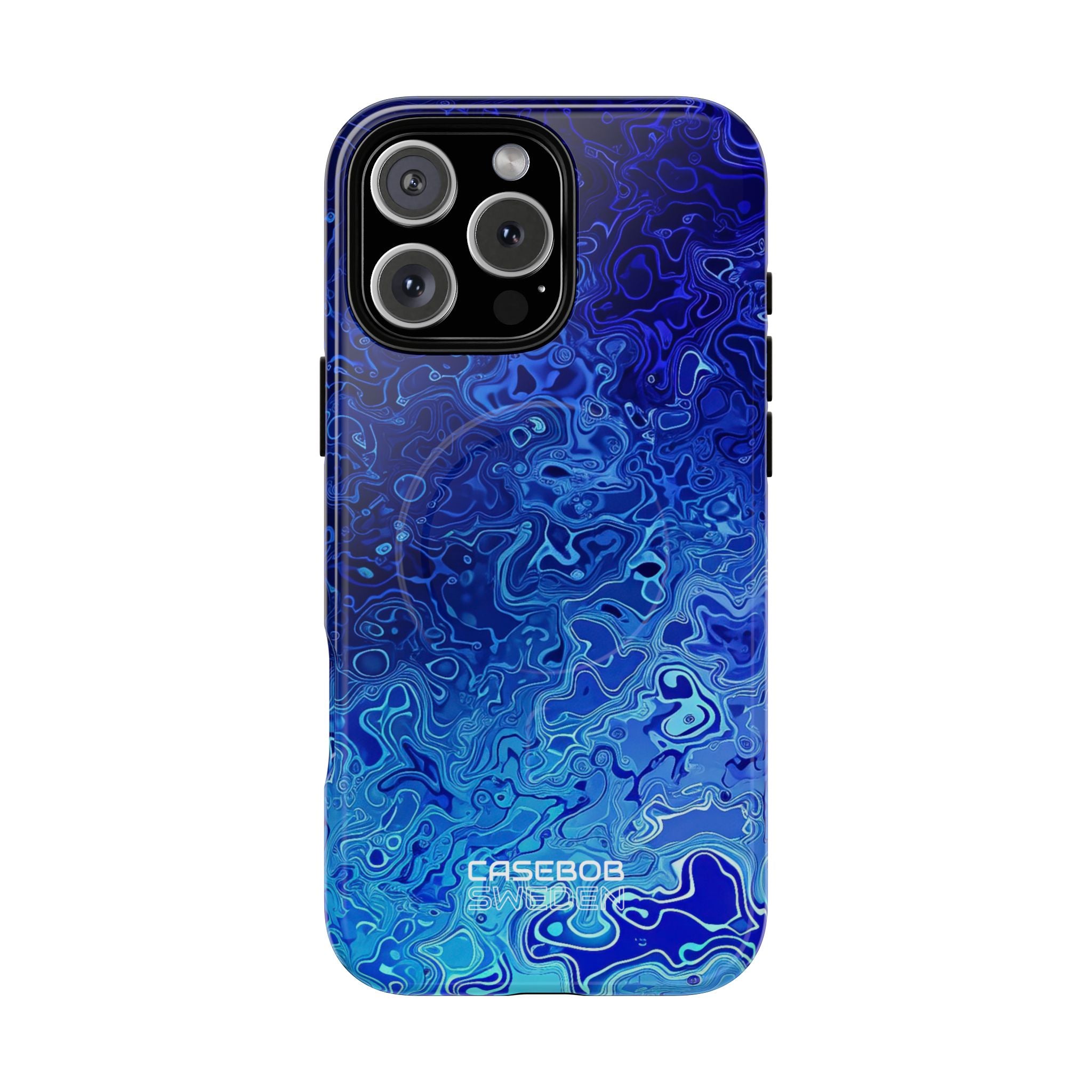 Swirling Blue Currents iPhone 16 - Tough+