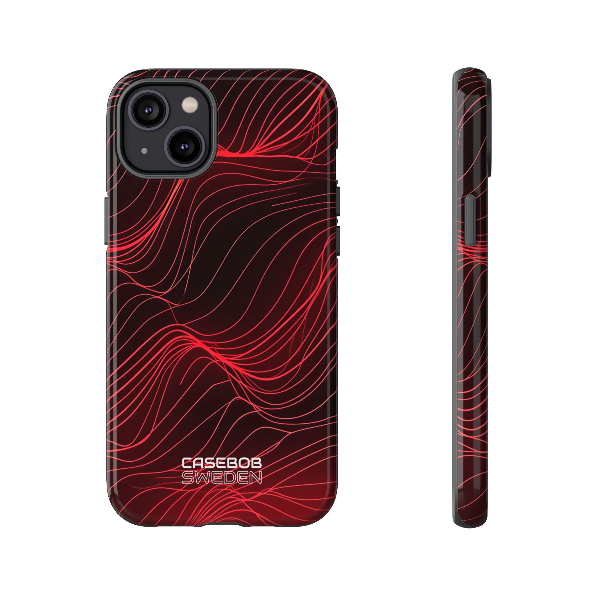 Crimson Waveform Flow iPhone 14 - Tough