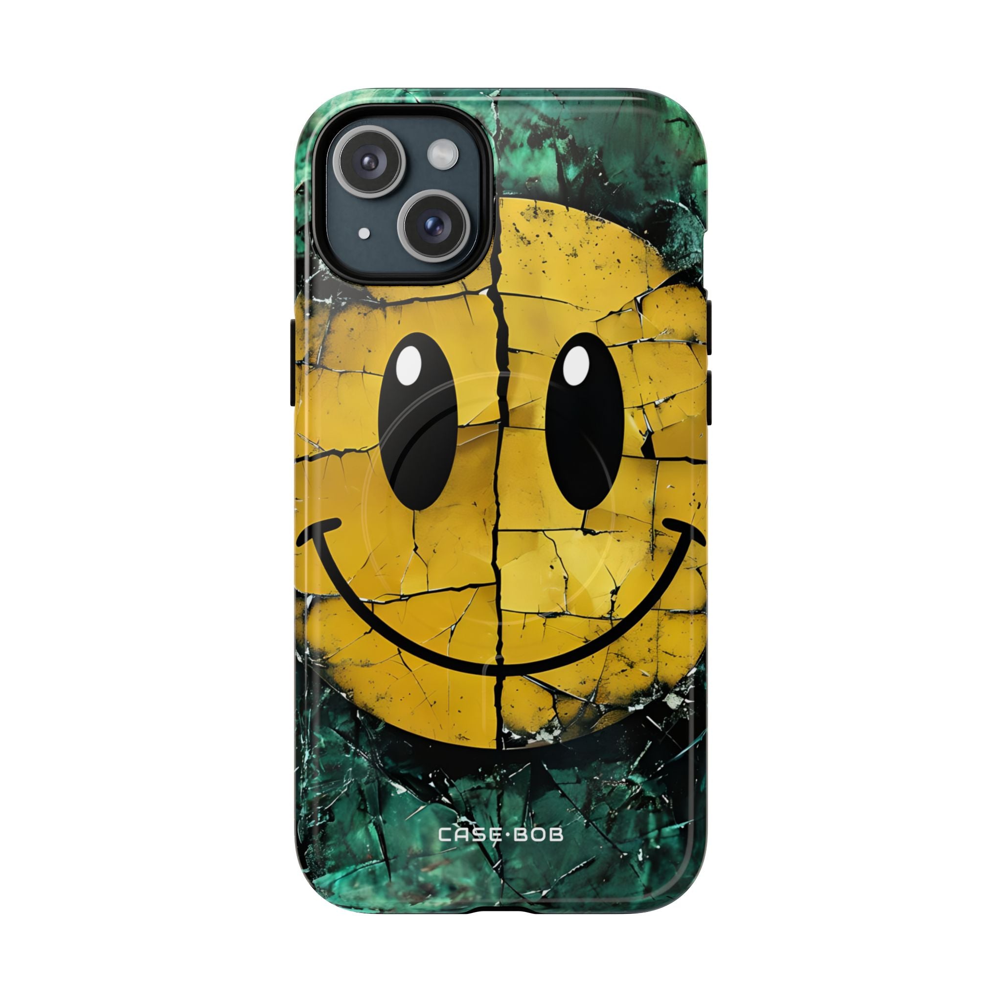Cracked Smiley iPhone 15 Plus Case - Tough+