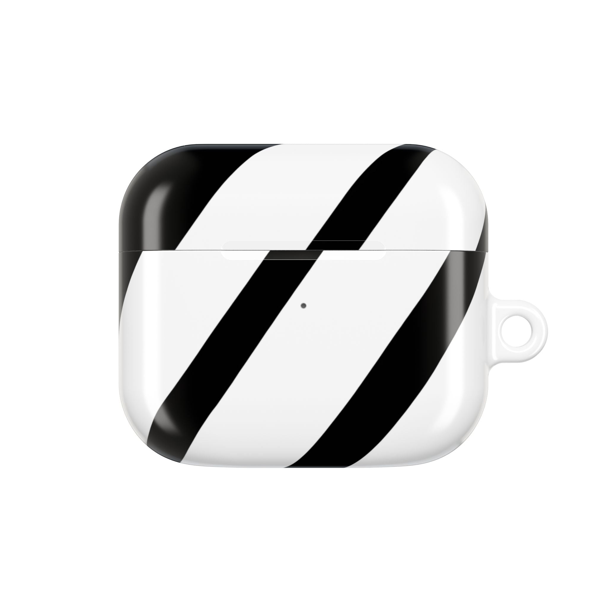 Diagonaaliraitoja Mustavalkoinen - AirPods Case