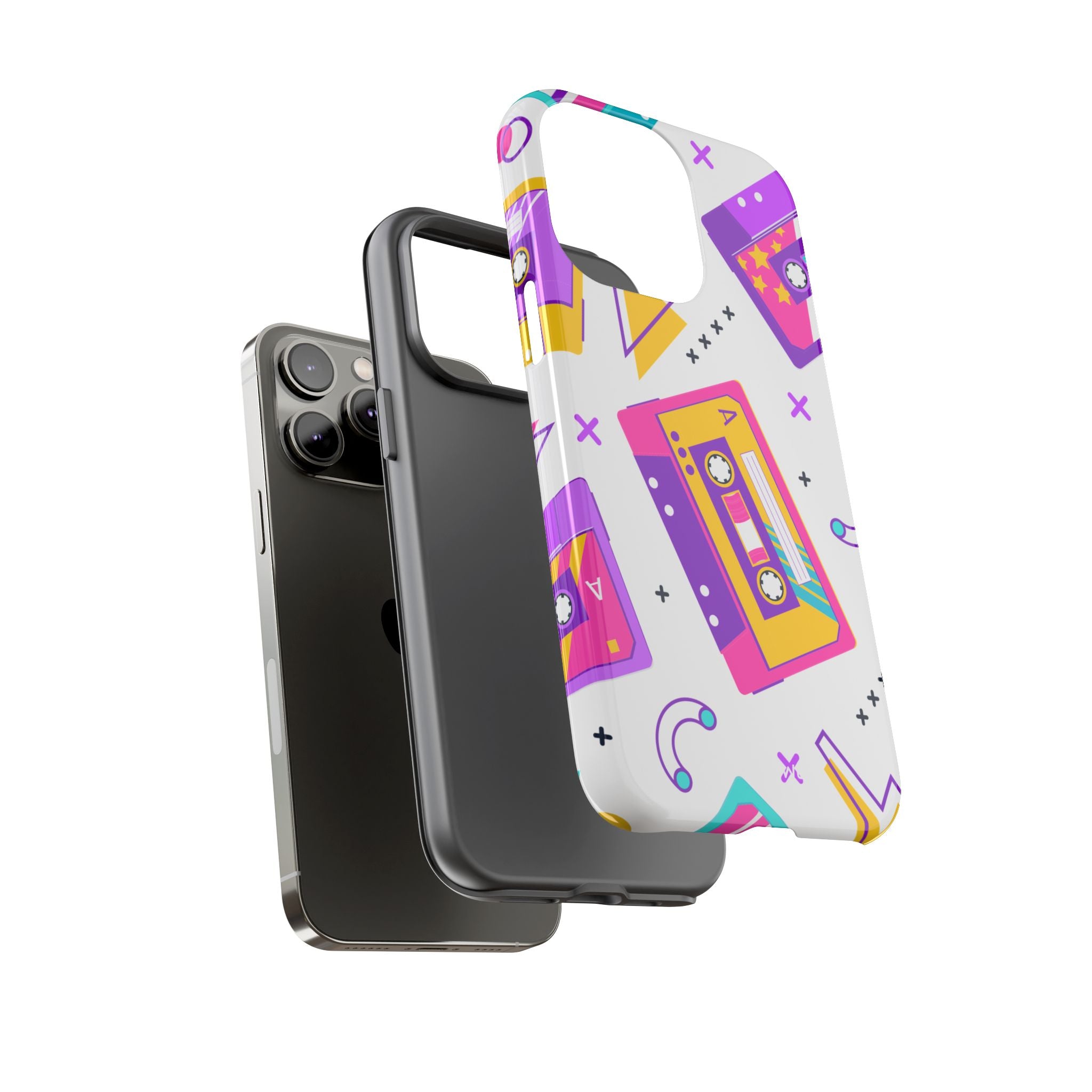 Retro Cassette Chaos - iPhone Case