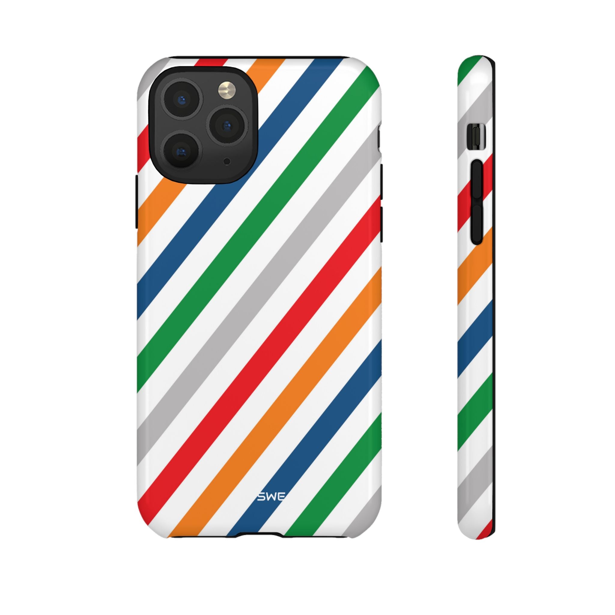 Vibrant Geometric Stripes - iPhone Case