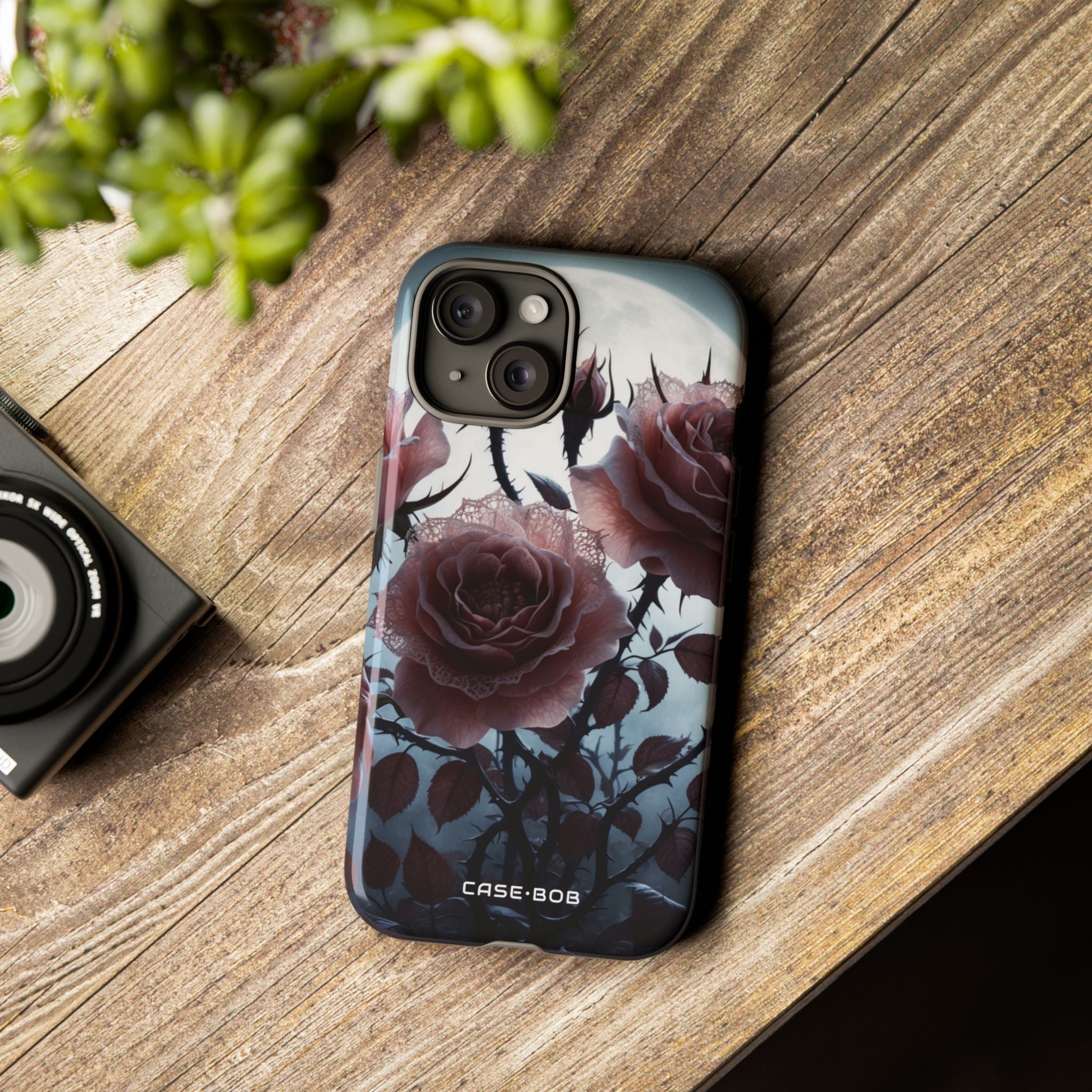 Luminous Rose Thorns iPhone 15 Case - Tough