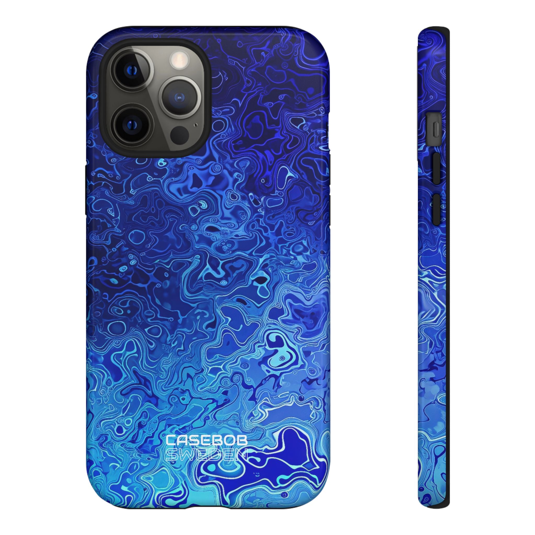 Swirling Blue Currents iPhone 12 - Tough