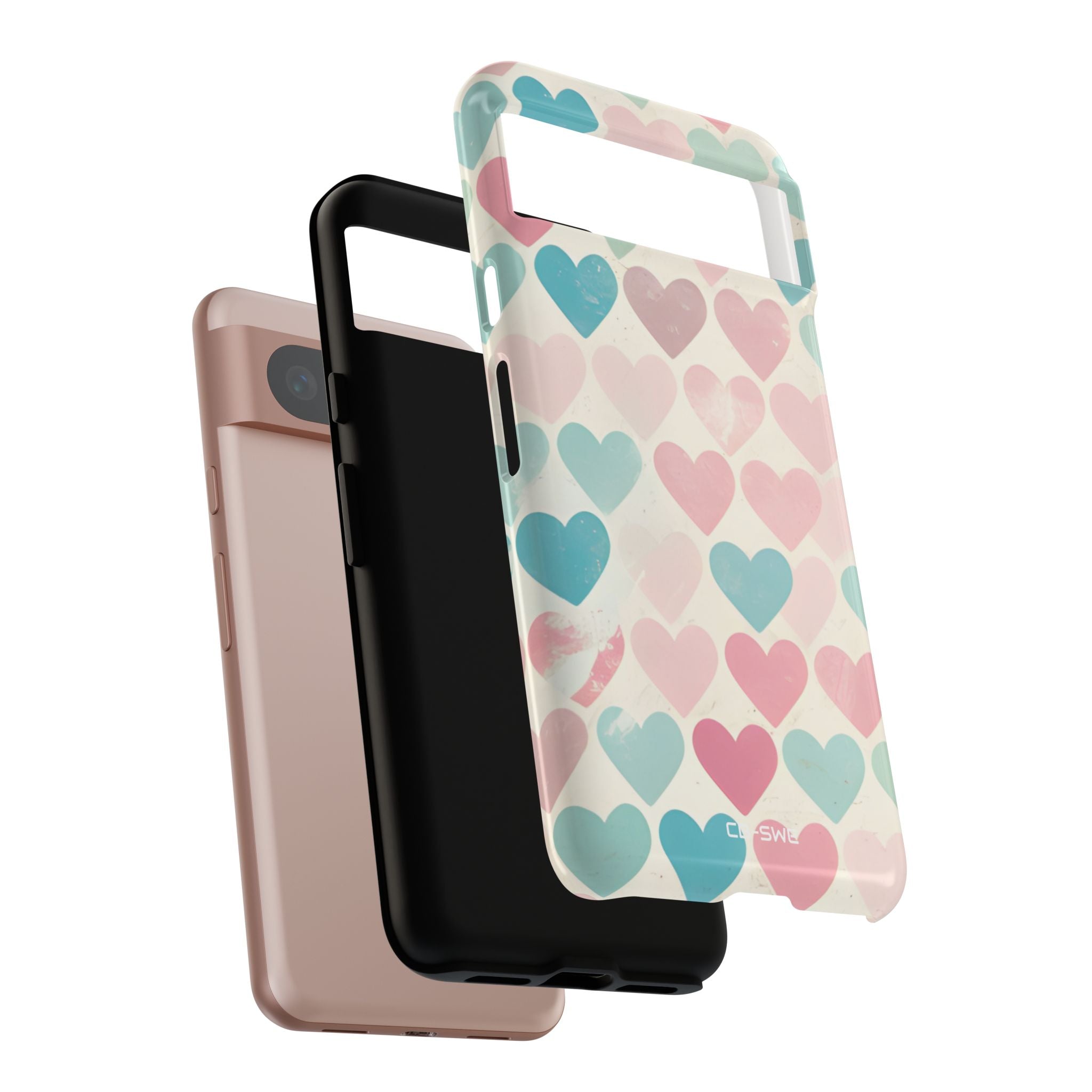Retro Hearts Symmetry - Google Pixel Case