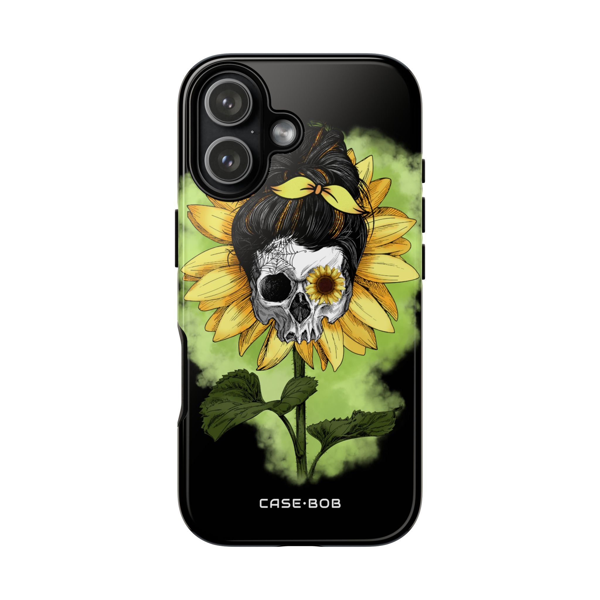 Sunflower Skull iPhone 17 Case - Tough