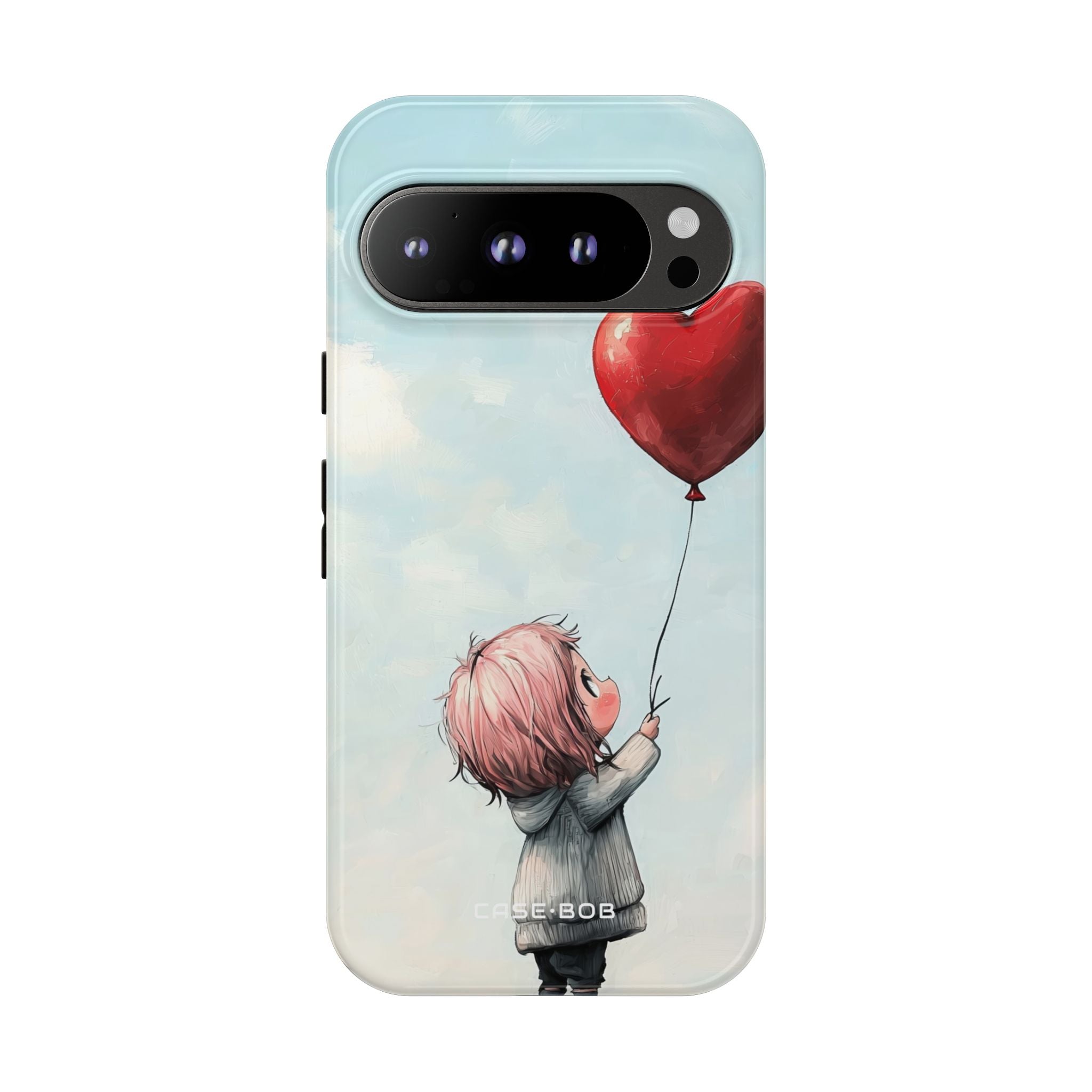 Heart Balloon Glow Google Pixel 9 Pro Case - Tough