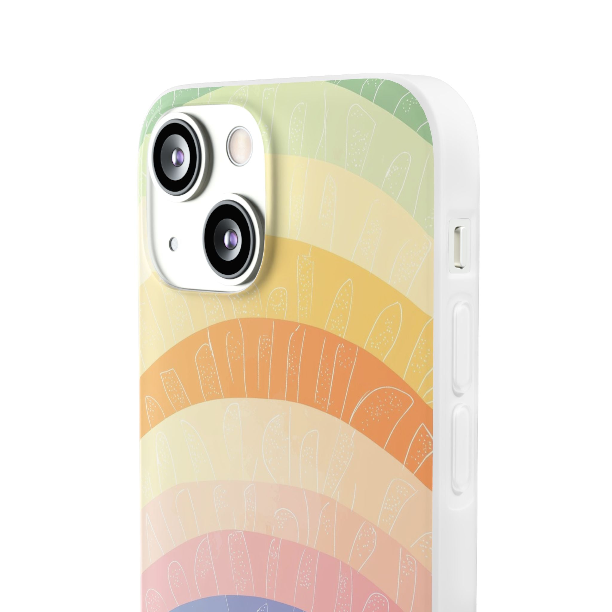 Pastel Rainbow Bands iPhone 13 mini Case - Soft