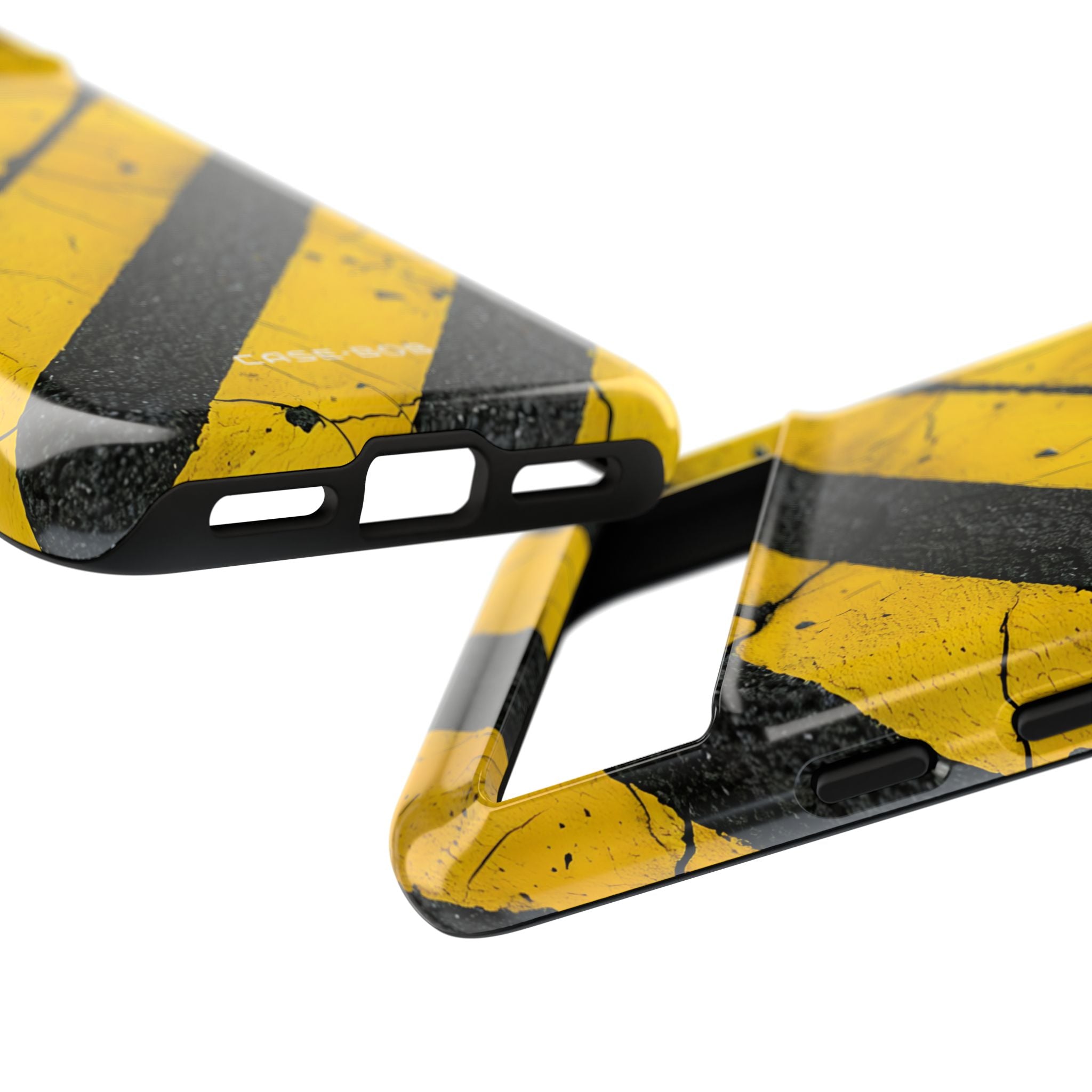 Yellow Stripe Distress Google Pixel 8 Case - Tough