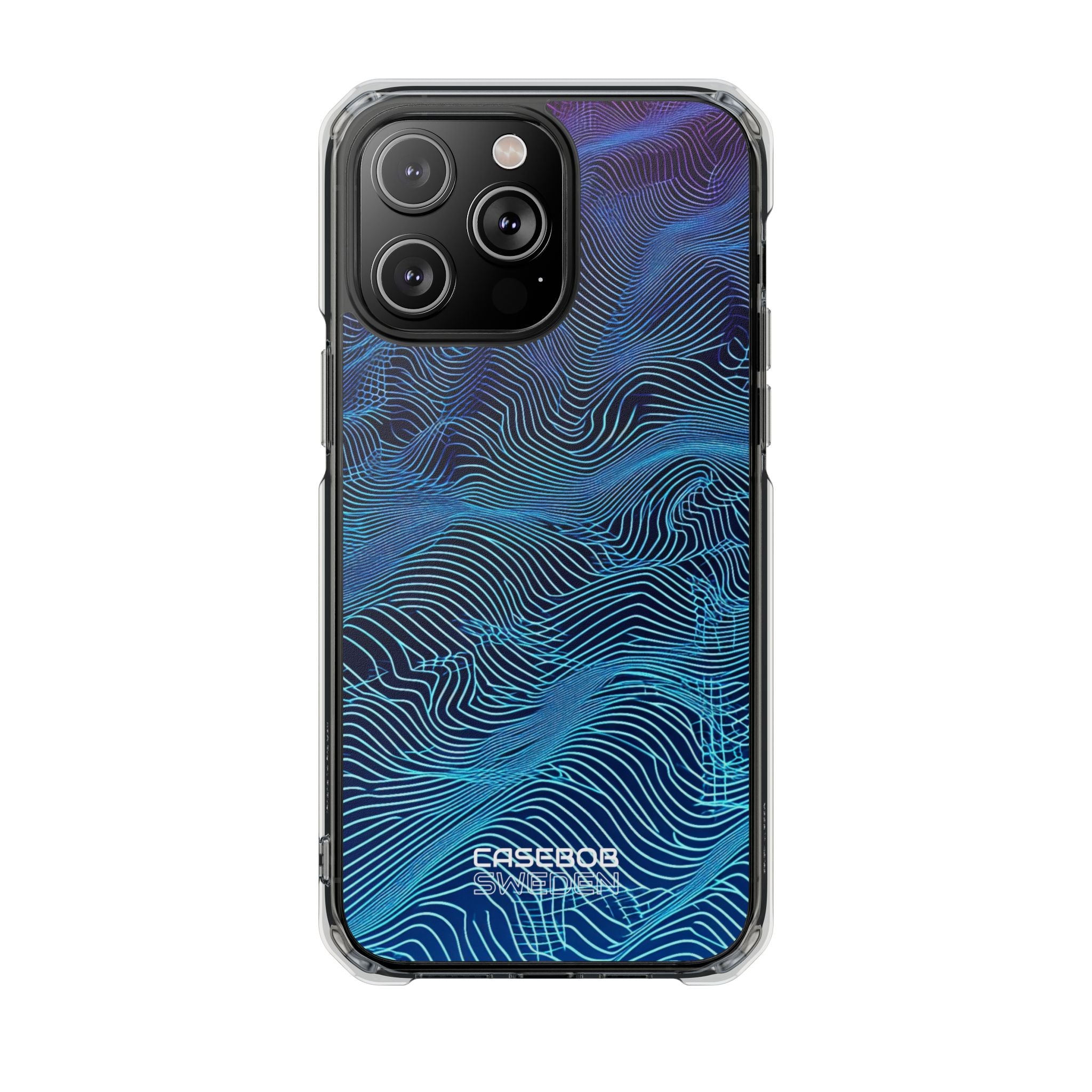 Neon Waves Flow iPhone 14 - Impact Clear+
