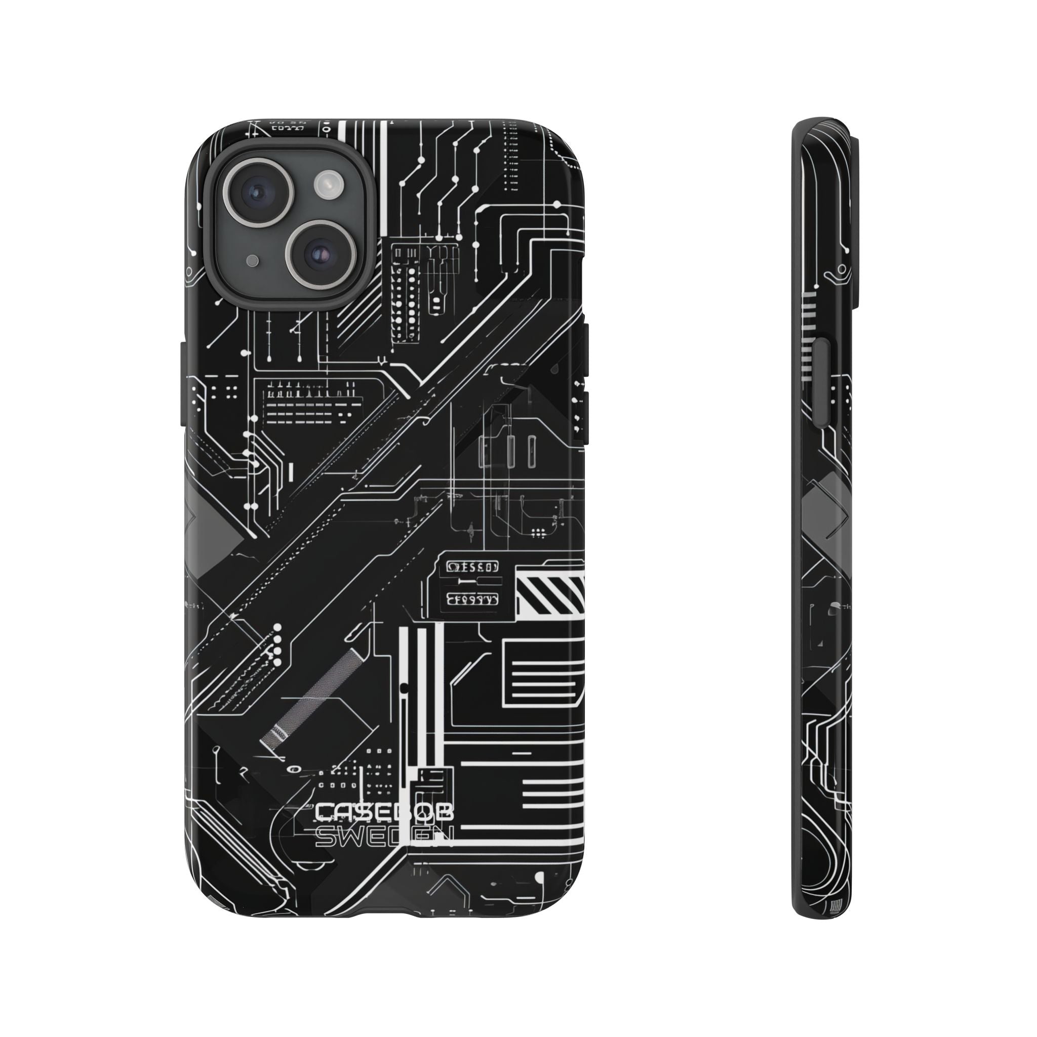 Futuristisch Circuit Raster iPhone 15 - Tough