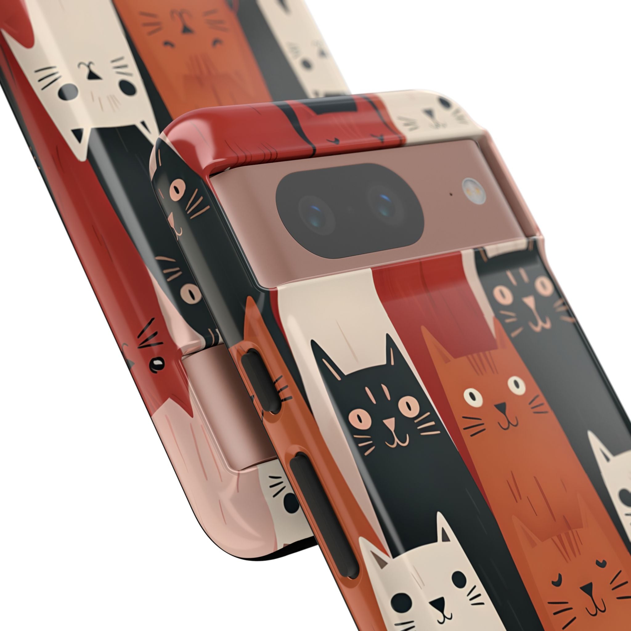 "Whimsical Cat Assembly" - Google Pixel Case