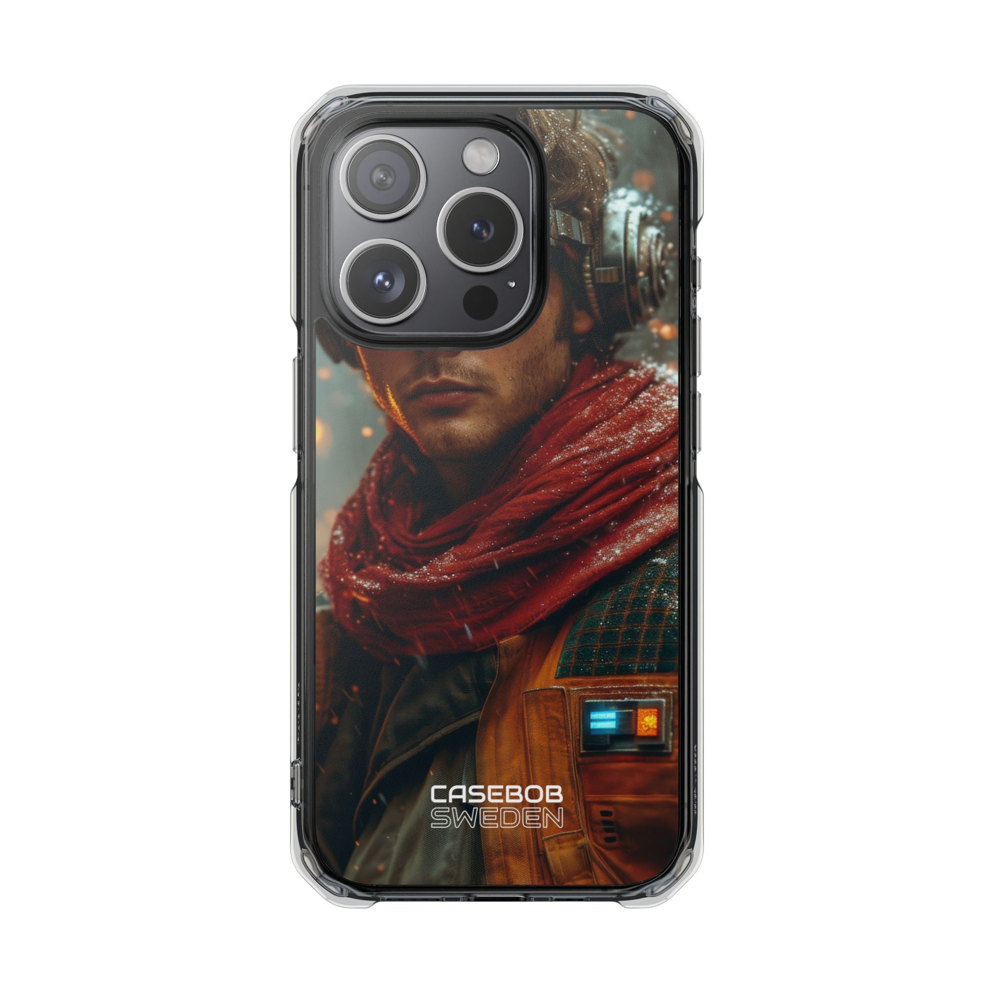Futuristic Steampunk Explorer iPhone 15 - Impact Clear+