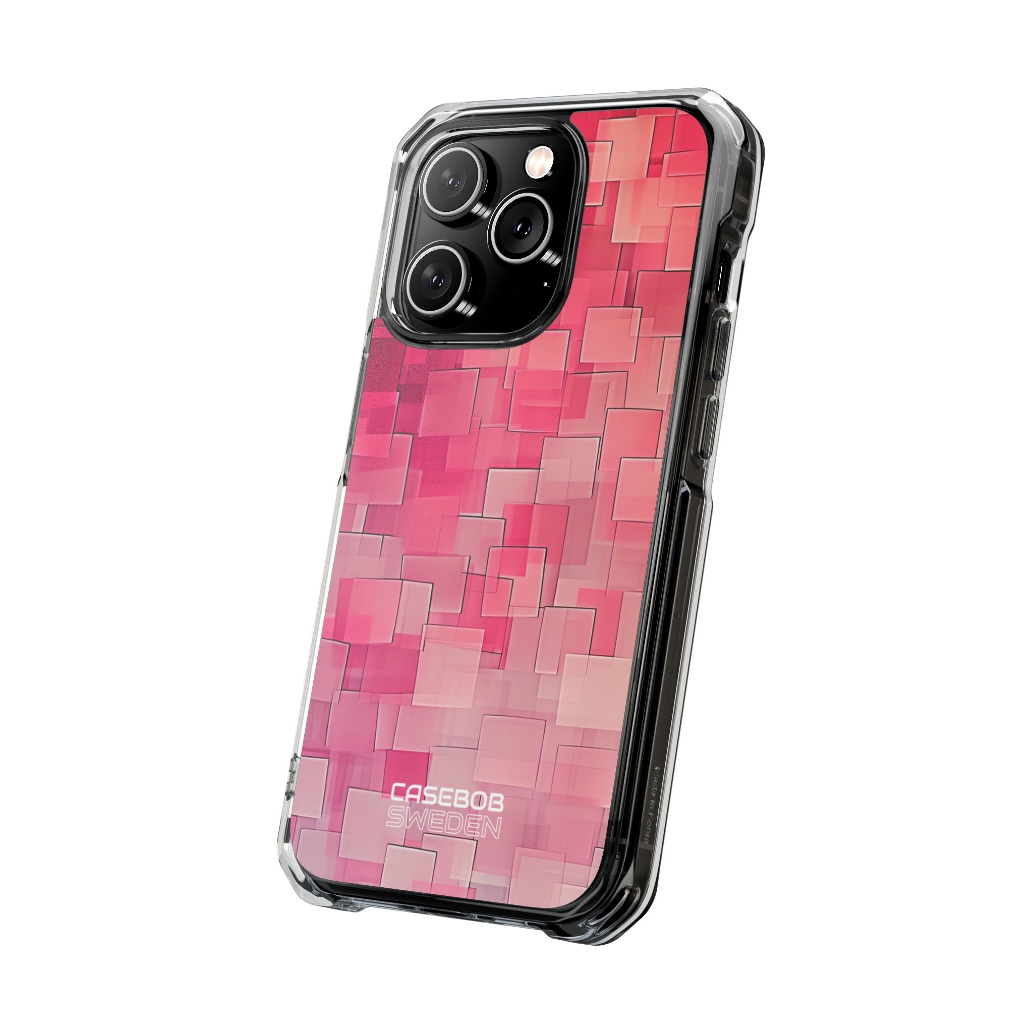 Layered Pink Geometry iPhone 14 - Impact Clear+