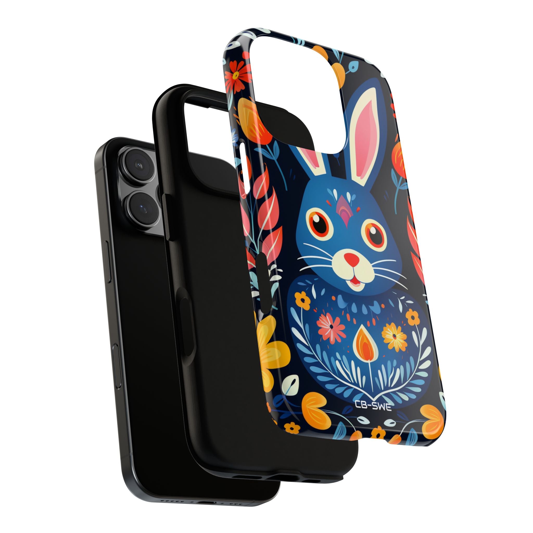 Bunny Jumps Joyfully - iPhone Case