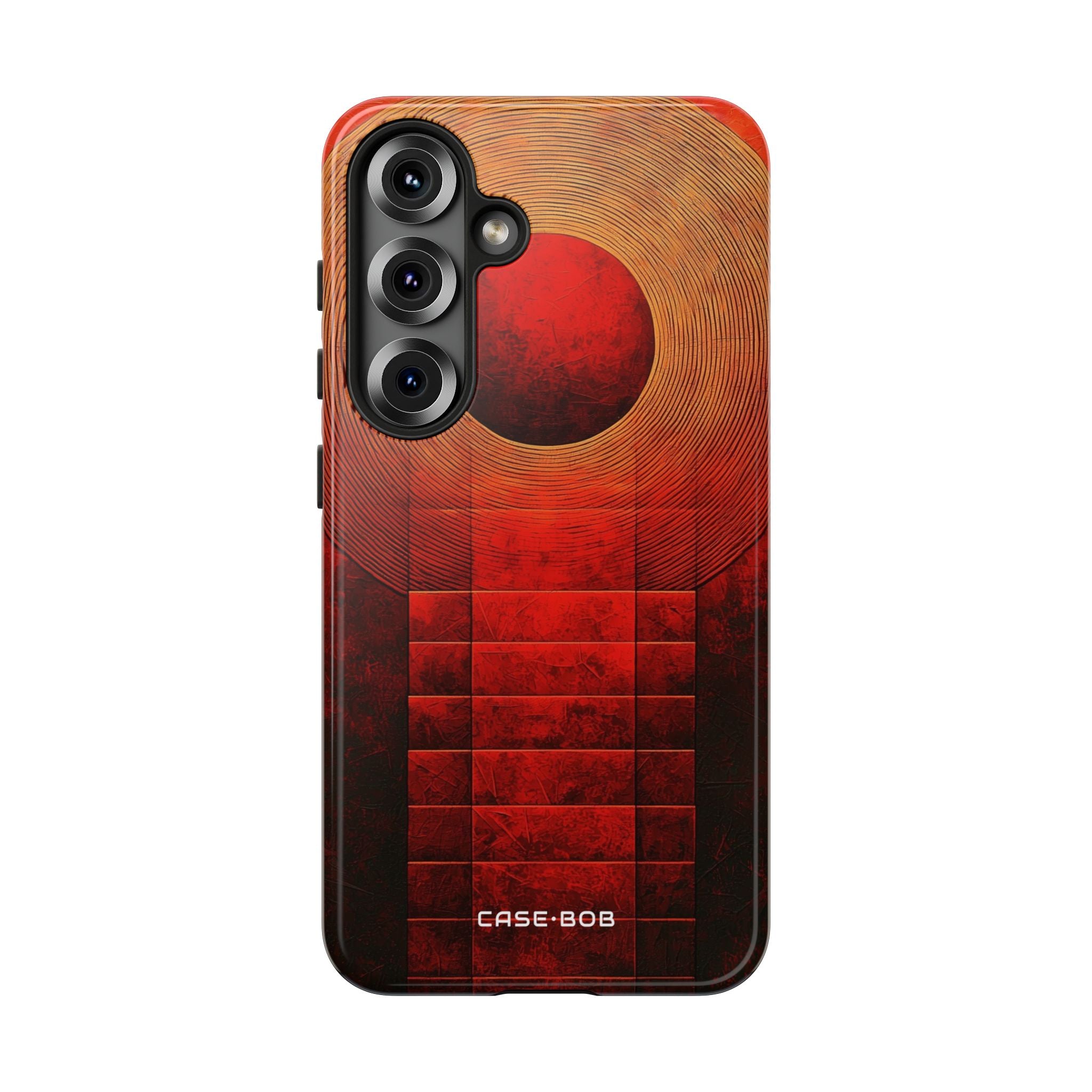 Crimson Orbit Samsung S25 Case - Tough