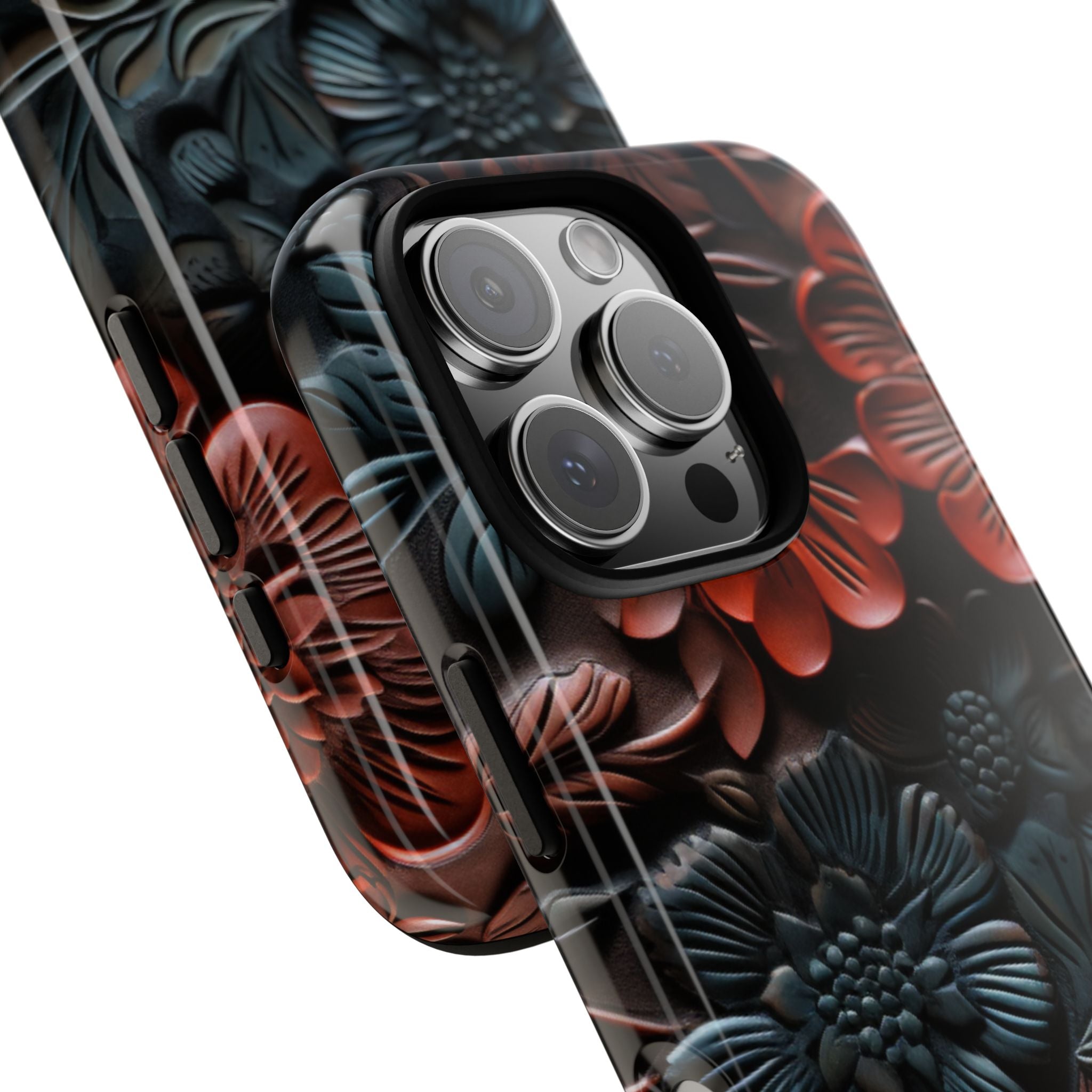 Sculpted Floral Elegance - iPhone Case