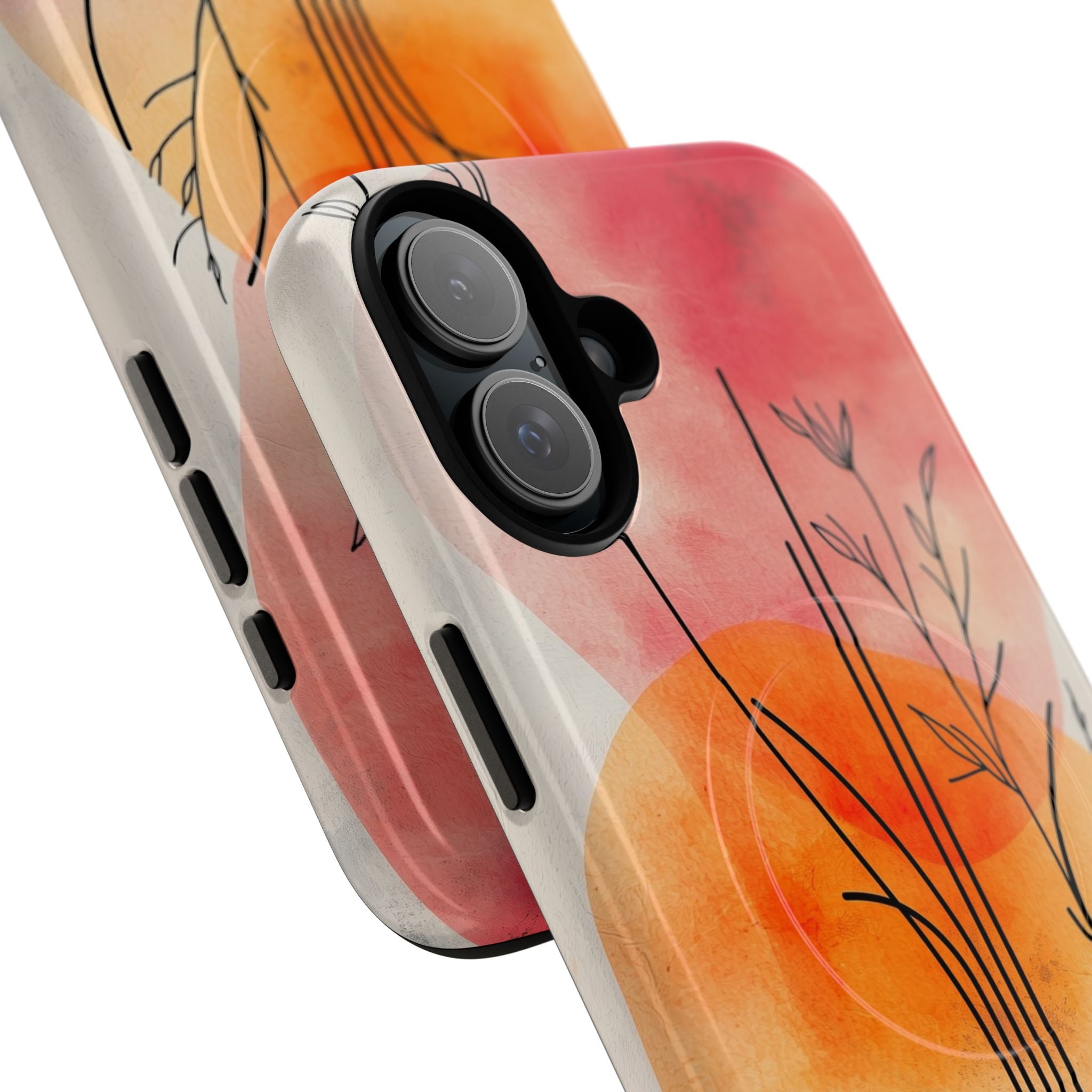 Curved Stem Sunset iPhone 16 Plus Case - Tough+