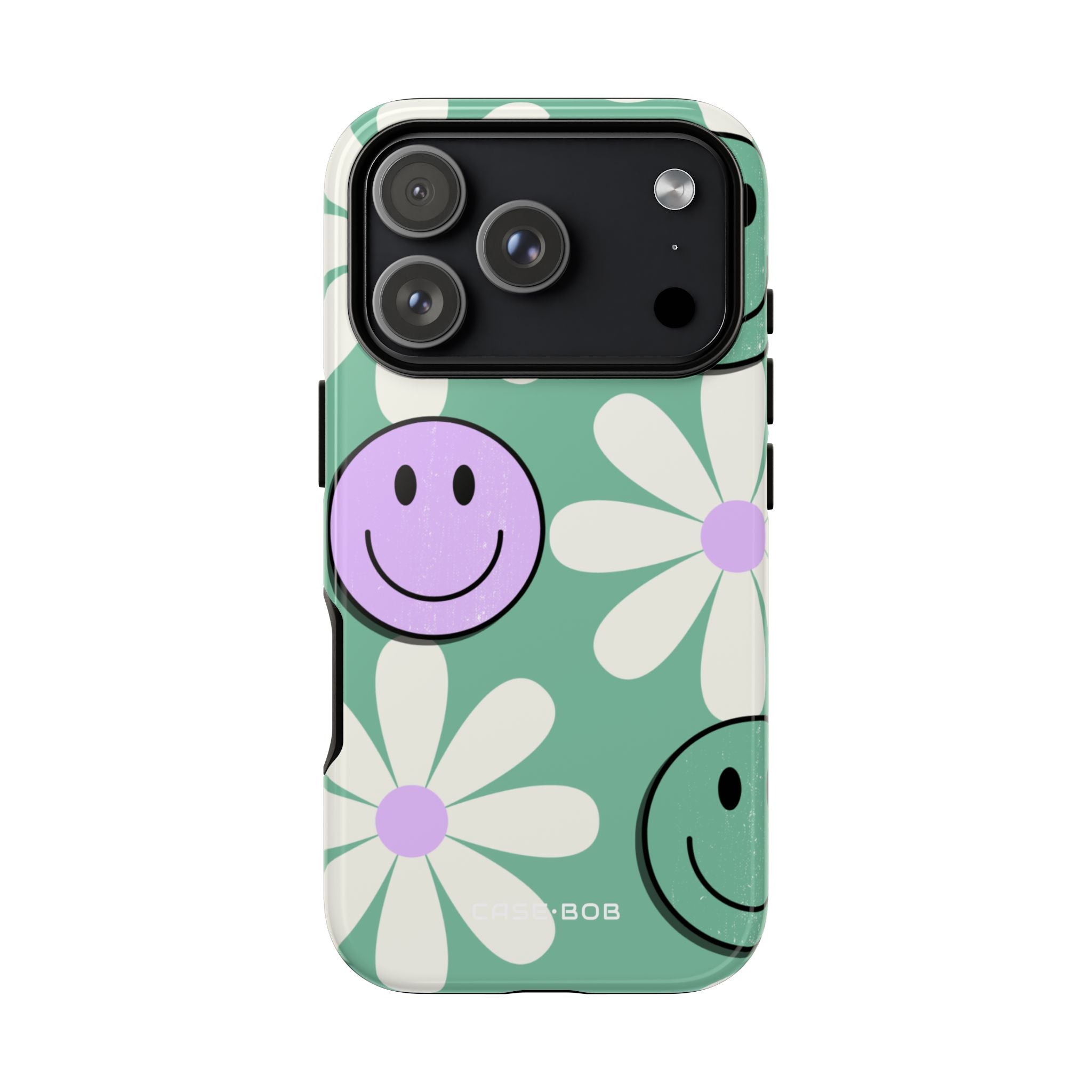 Smiley Daisy Glow iPhone 17 Pro Case - Tough