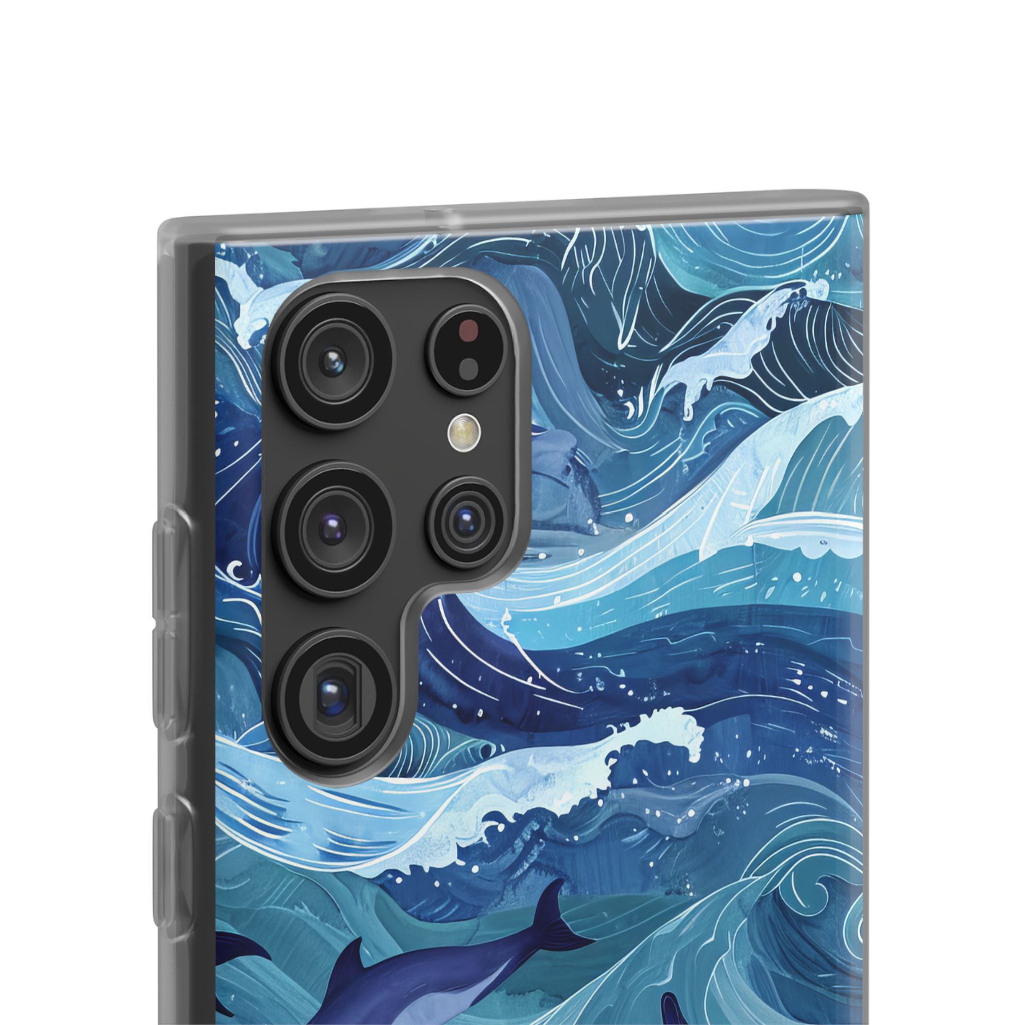 Dolphin Waves Samsung S22 Ultra Case - Soft