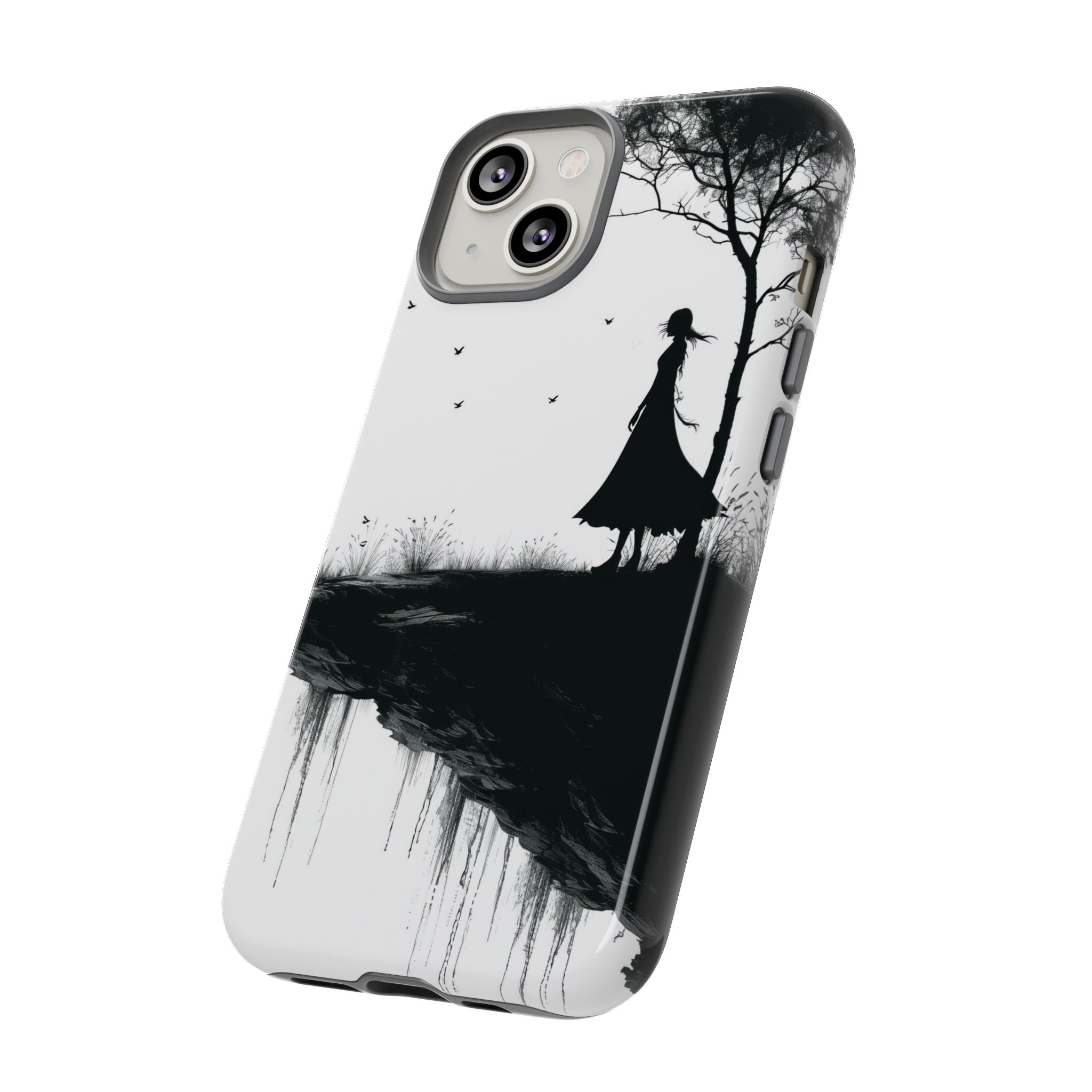 Cliffside Silhouette iPhone 14 Case - Tough