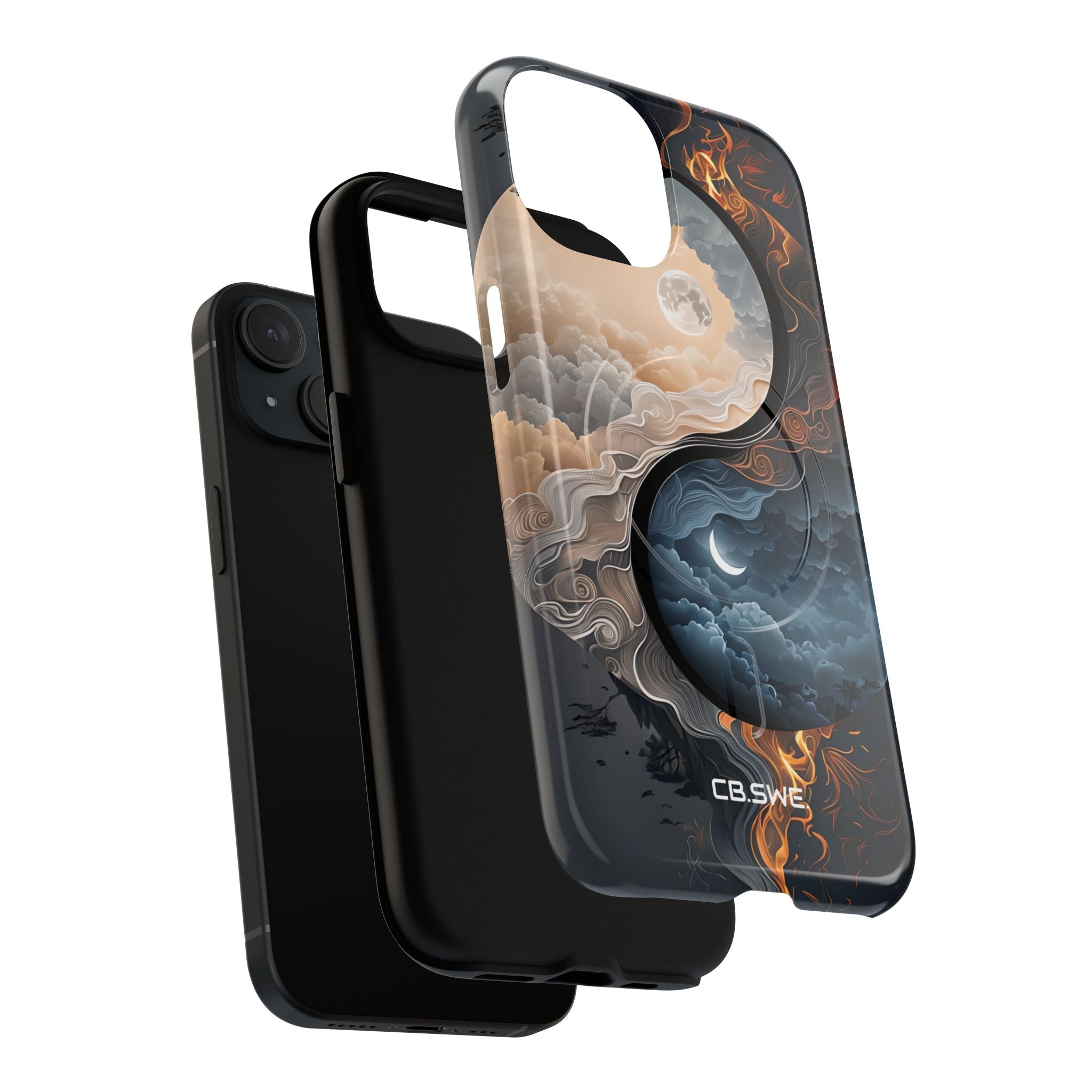 Surreal Day and Night Yin Yang Symbol Artwork Phone Cover iPhone 15 - Tough+