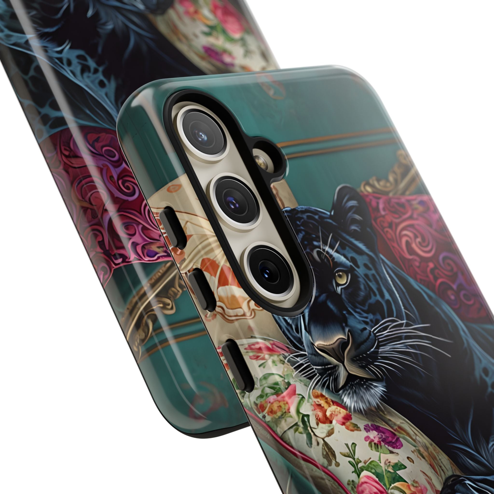 Panther on Vintage Chaise - Samsung Case