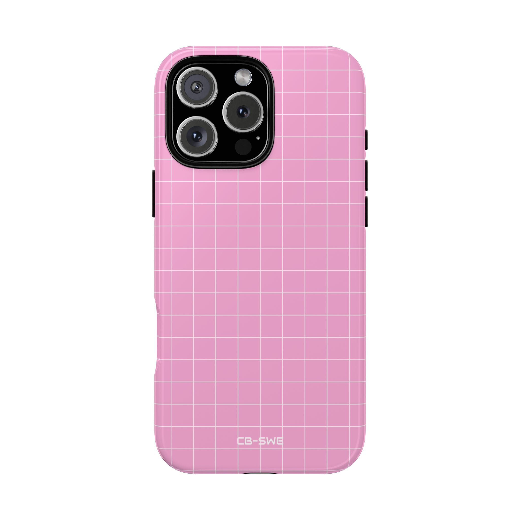 Pink Squares Align - iPhone Case