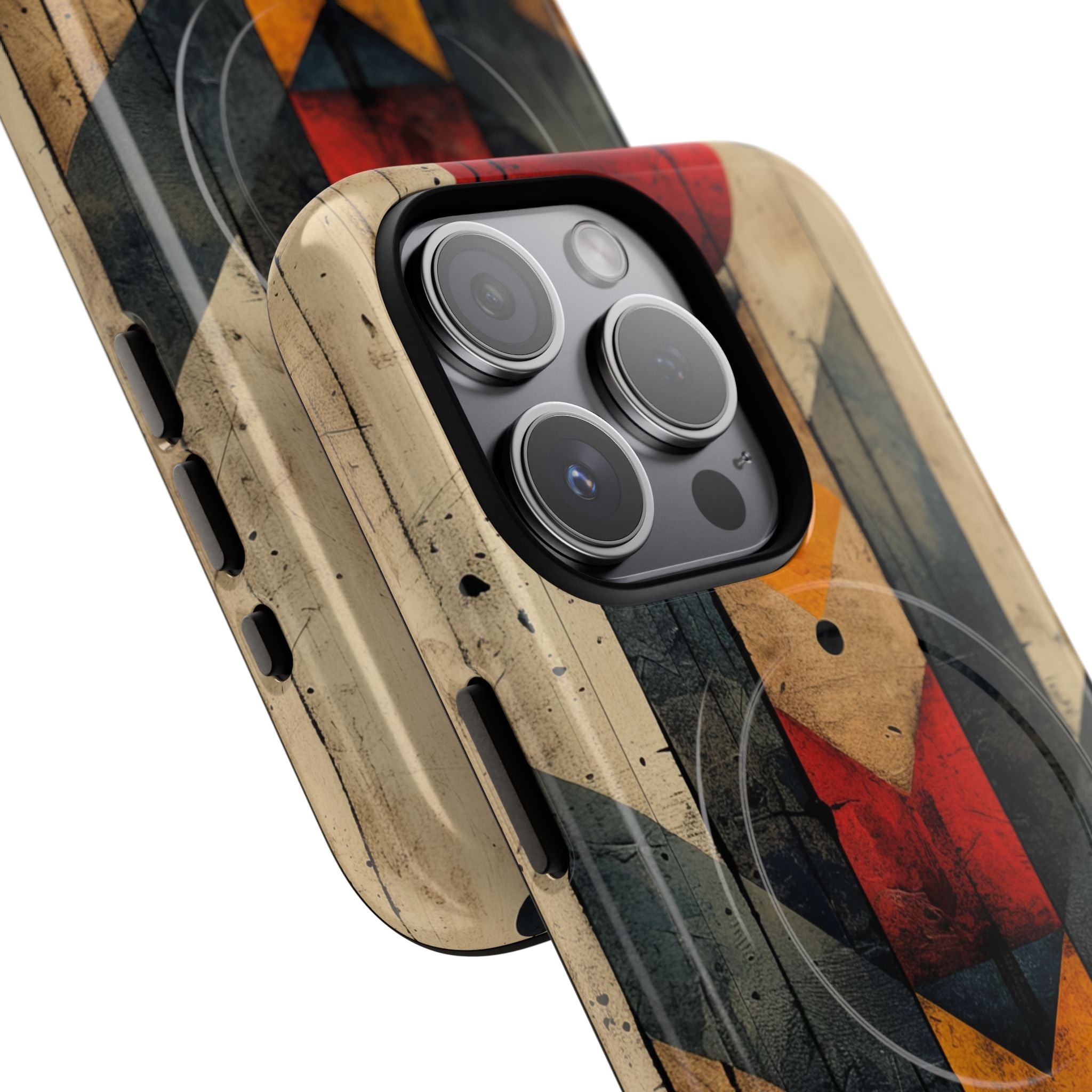 Geometric Fire Rise iPhone 15 - Tough+