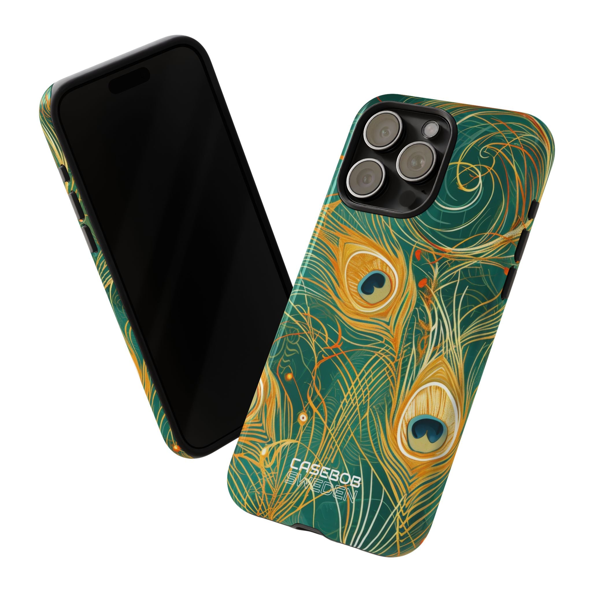 Vibrant Peacock Whirl iPhone 15 - Tough